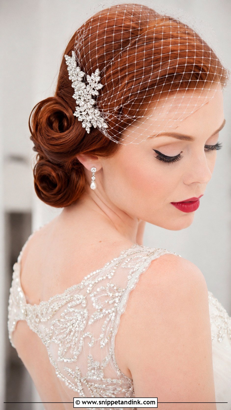 Vintage Roll Updo for Brides - Snippet and Ink - 20 Wedding Updo Tutorial Ideas