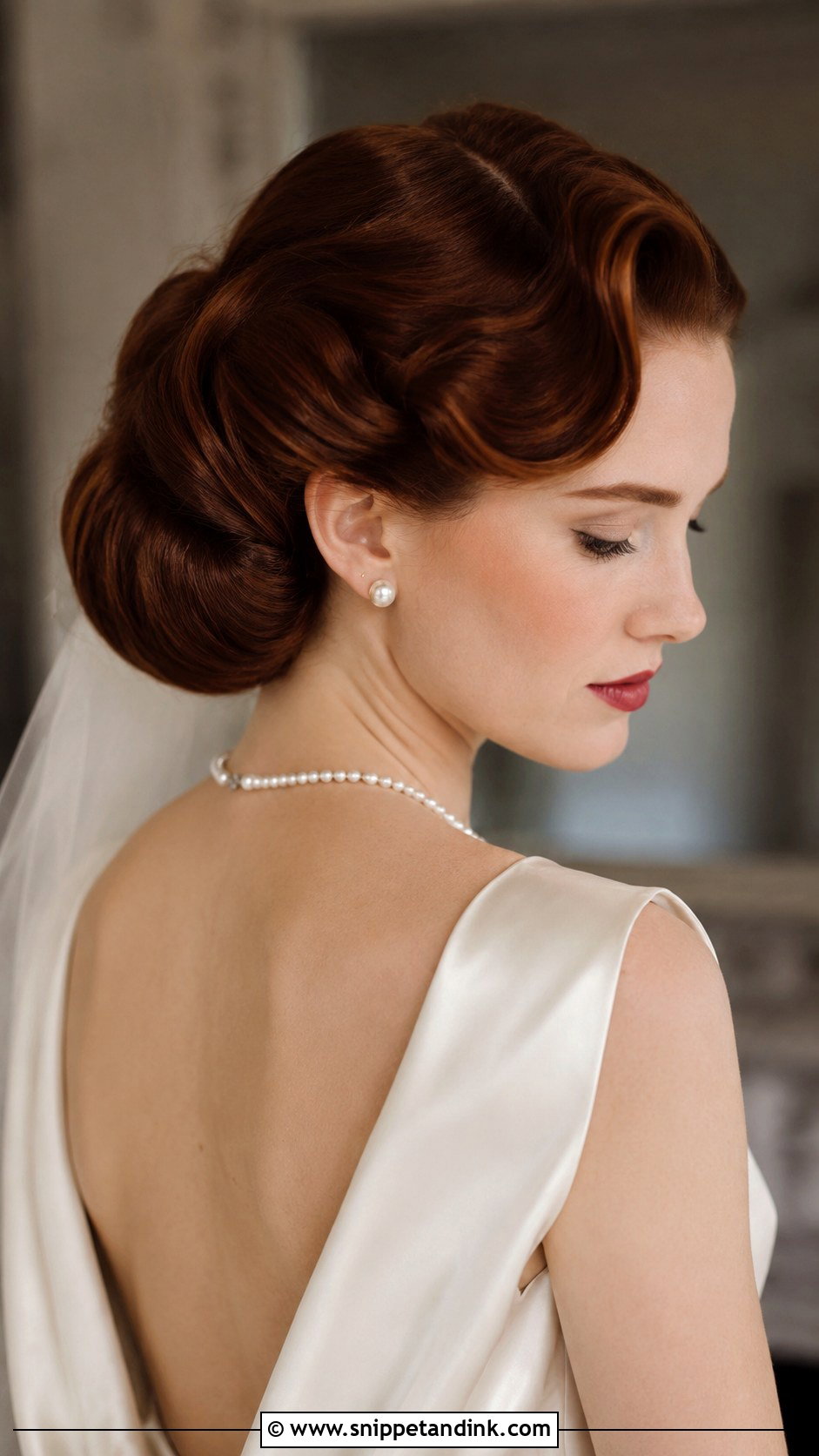 Vintage Roll Wedding Updo For Thick Hair - Snippet and Ink - 15 Thick Hair Updo Wedding Ideas