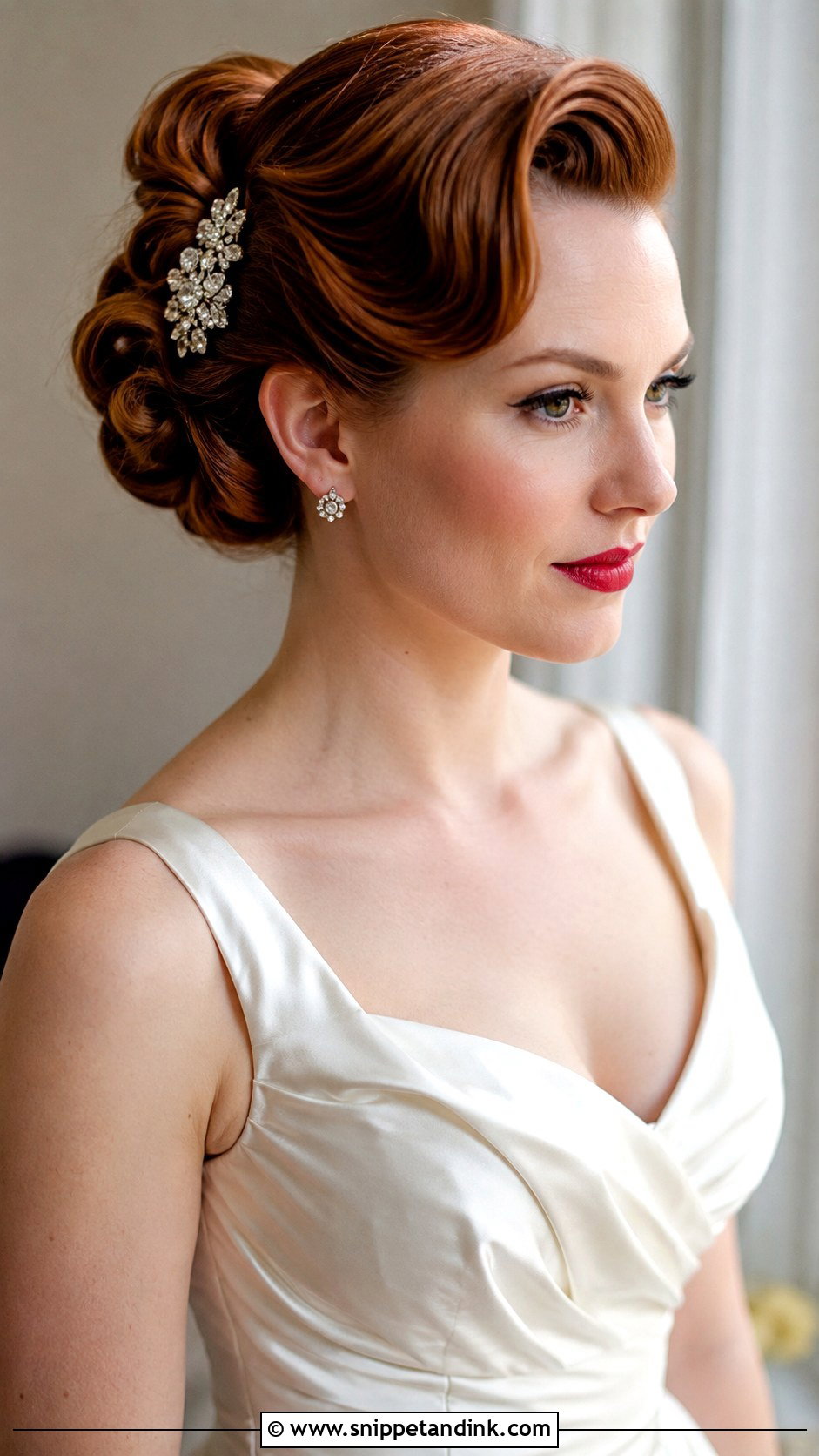 Vintage Rolled Bun - Snippet and Ink - 25 Bridal Hair Bun Ideas