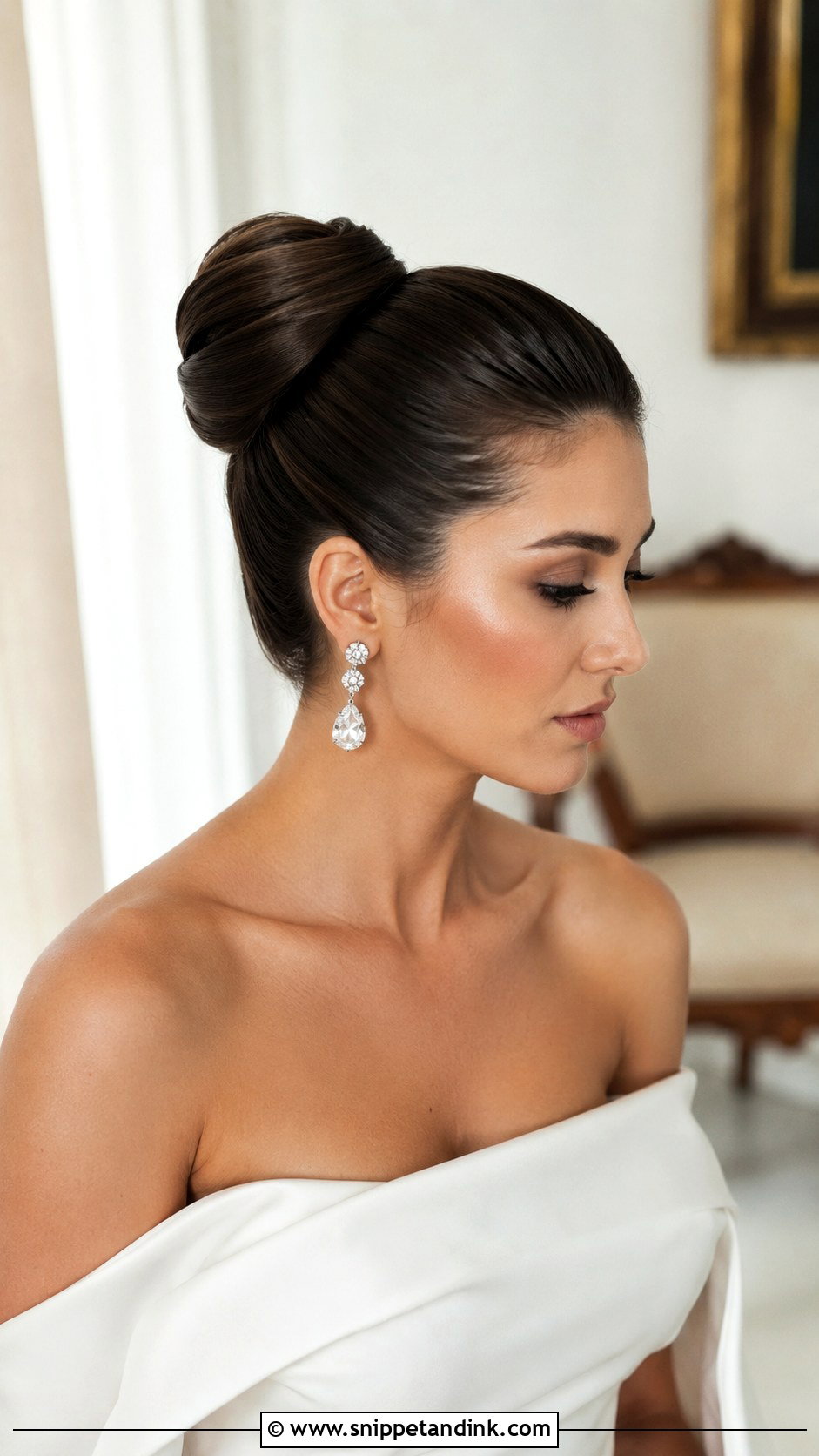 Vintage Rolled Bun Updo - Snippet and Ink - 25 Bride Bun Hairstyles