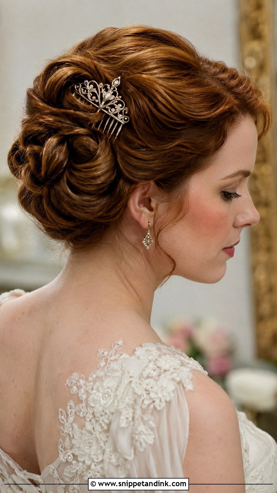Vintage Rolled Bun for Brides - Snippet and Ink - 25 Bride Hair Bun Ideas