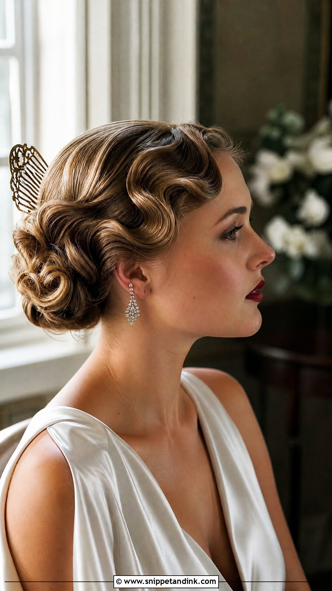 Vintage Rolled Bun - Snippet and Ink - 20 Bridal Buns Hairstyle