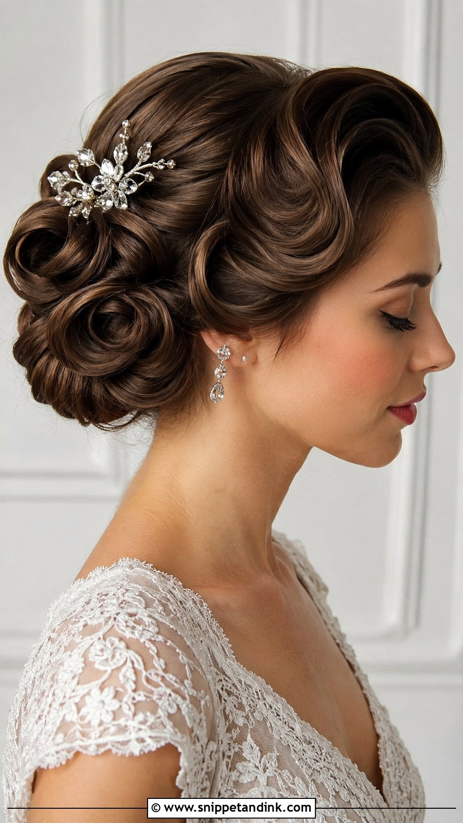 Vintage Rolled Updo for Medium Hair - Snippet and Ink - 20 Medium Hair Updo for Wedding Ideas