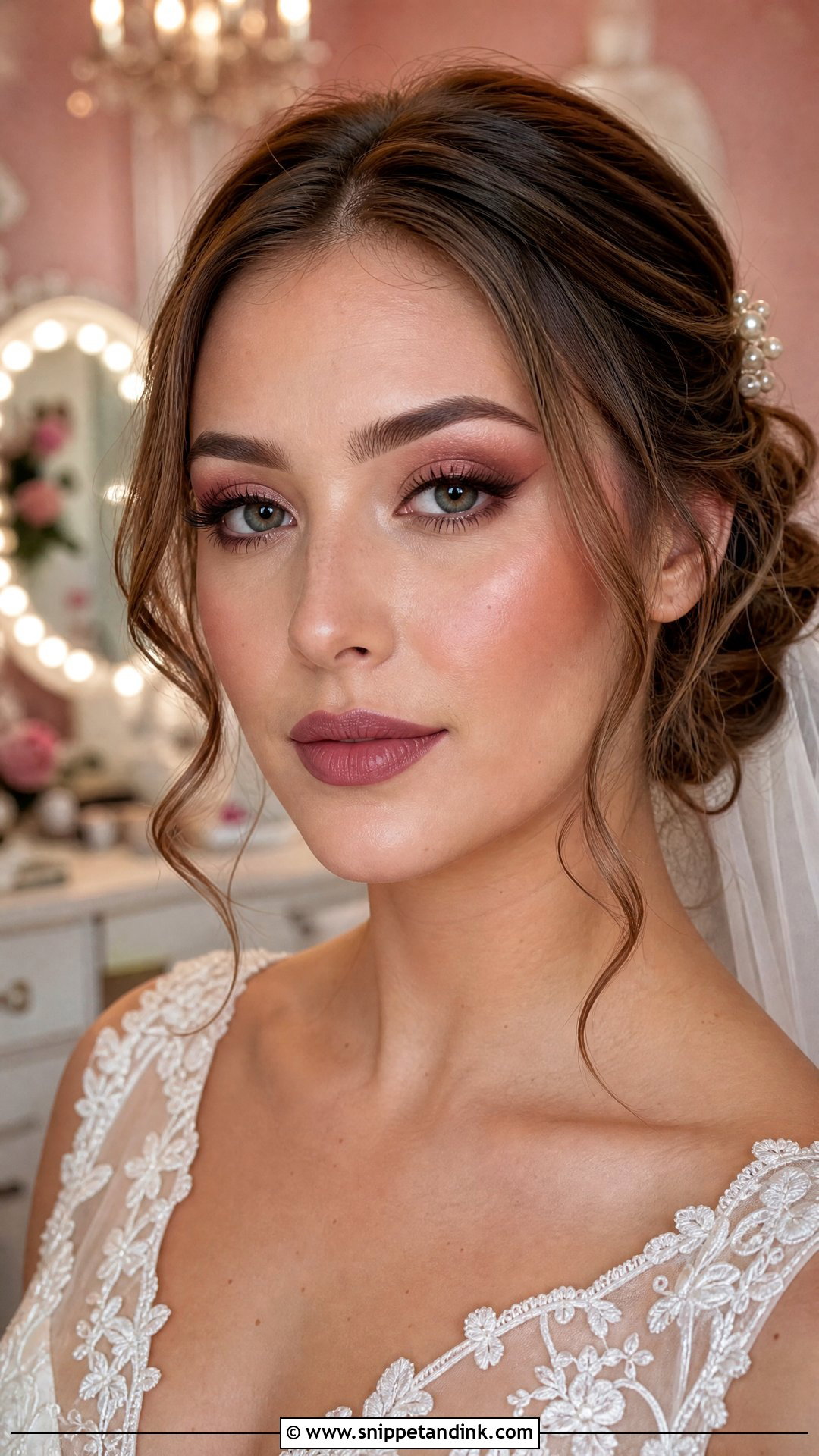 Vintage Rose Bride Makeup - Snippet and Ink - 20 Vintage Bride Makeup Ideas