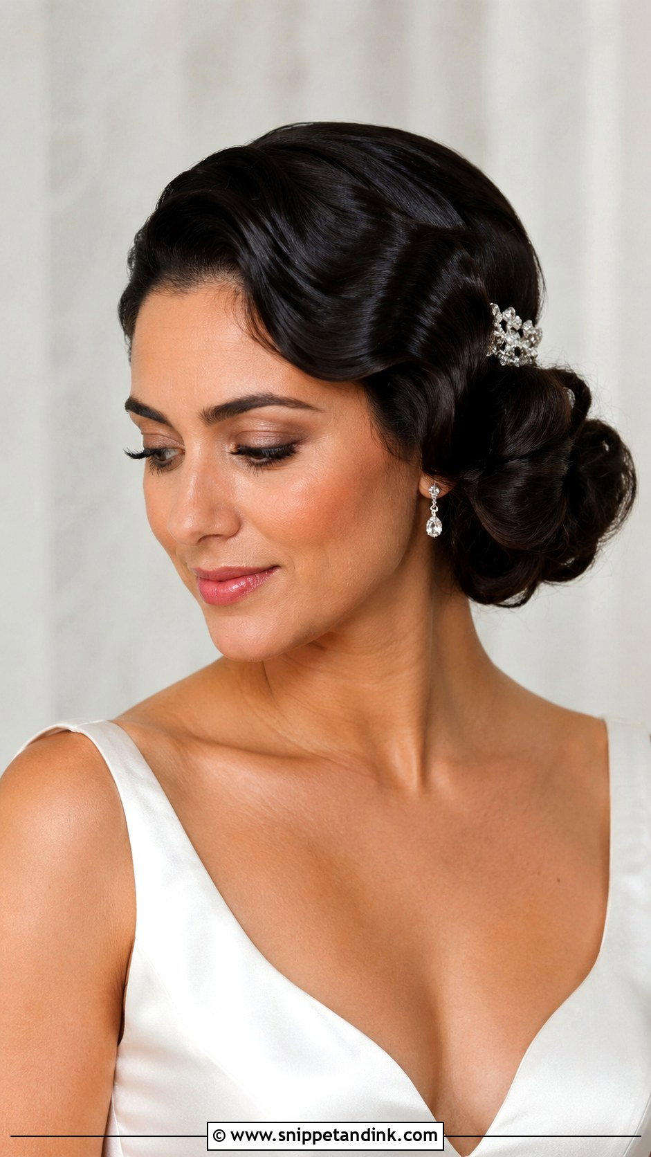 Vintage Side Bun Wedding Hair - Snippet and Ink - 15 Side Bun Wedding Ideas