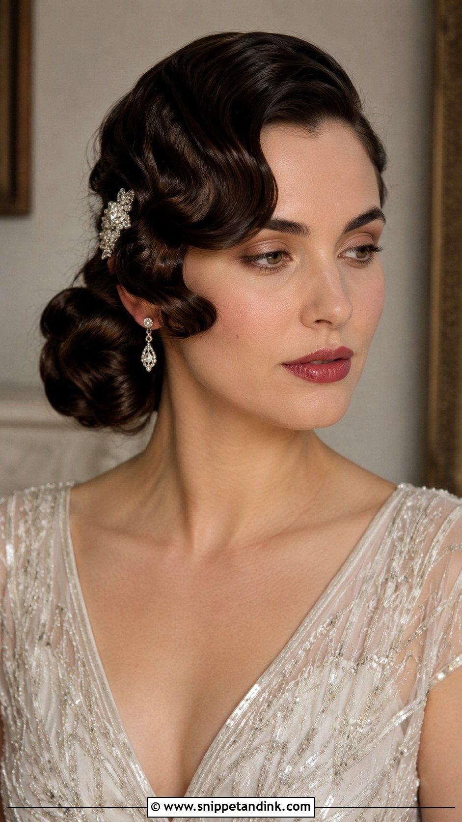 Vintage Side Bun With Finger Waves - Snippet and Ink - 20 Side Bun Hairstyles Wedding