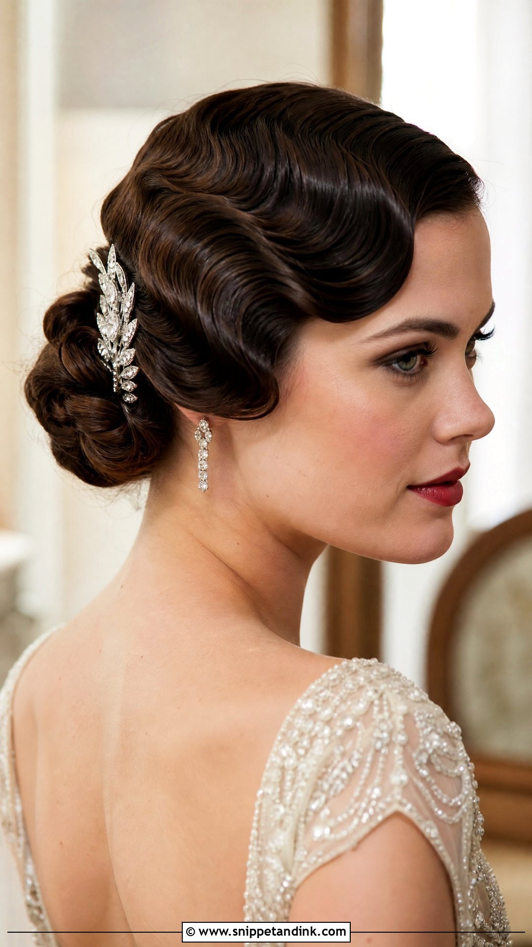Vintage Side Bun - Snippet and Ink - 25 Side Bun Wedding Hair Ideas