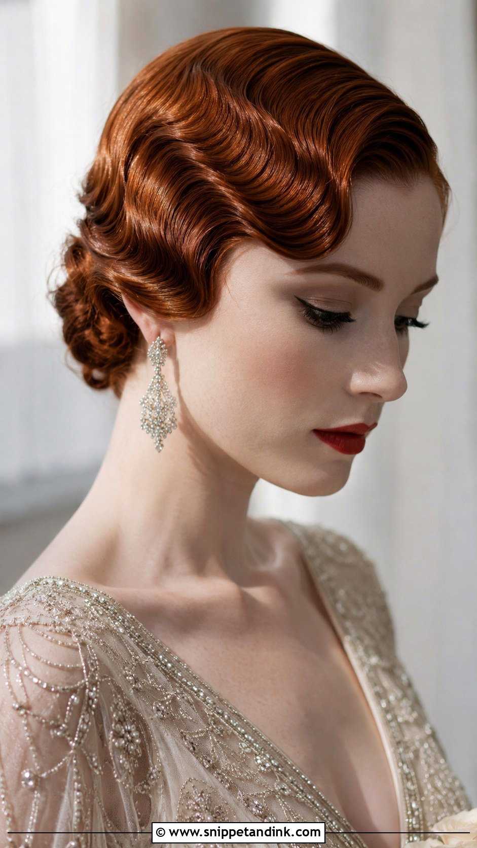 Vintage Side Part Finger Waves - Snippet and Ink - 20 Side Part Wedding Hairstyles