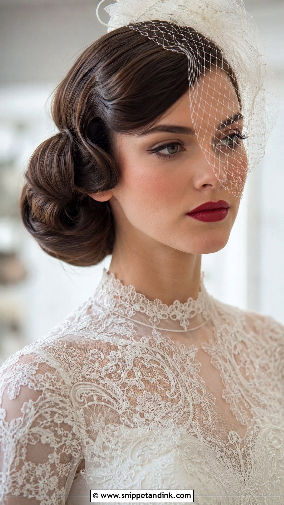 Vintage Side Roll Updo - Snippet and Ink - 25 Side Updo Wedding Hair Ideas