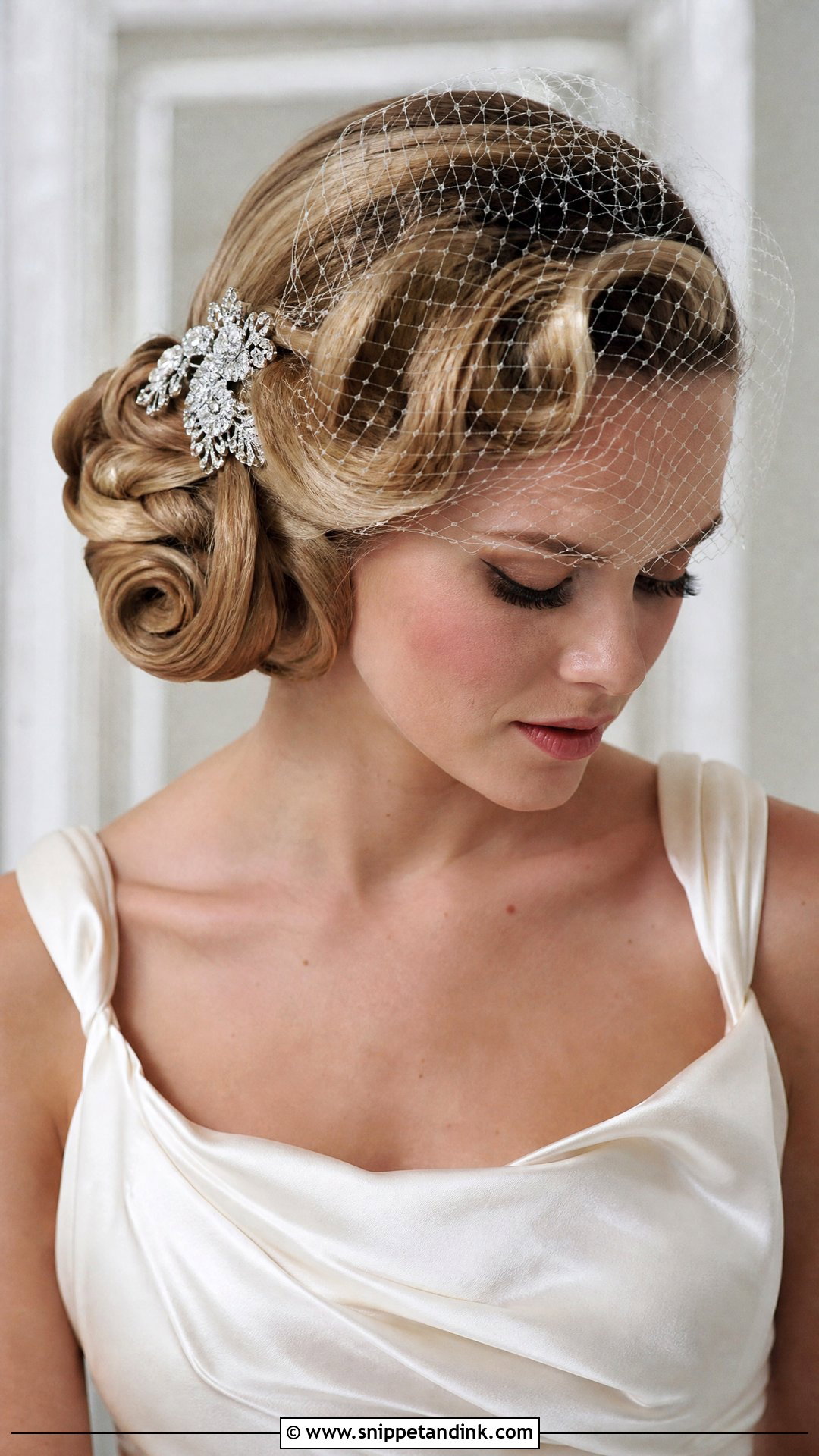 Vintage Side Roll Updo - Snippet and Ink - 20 Bridal Hair One Side Pulled Back Ideas