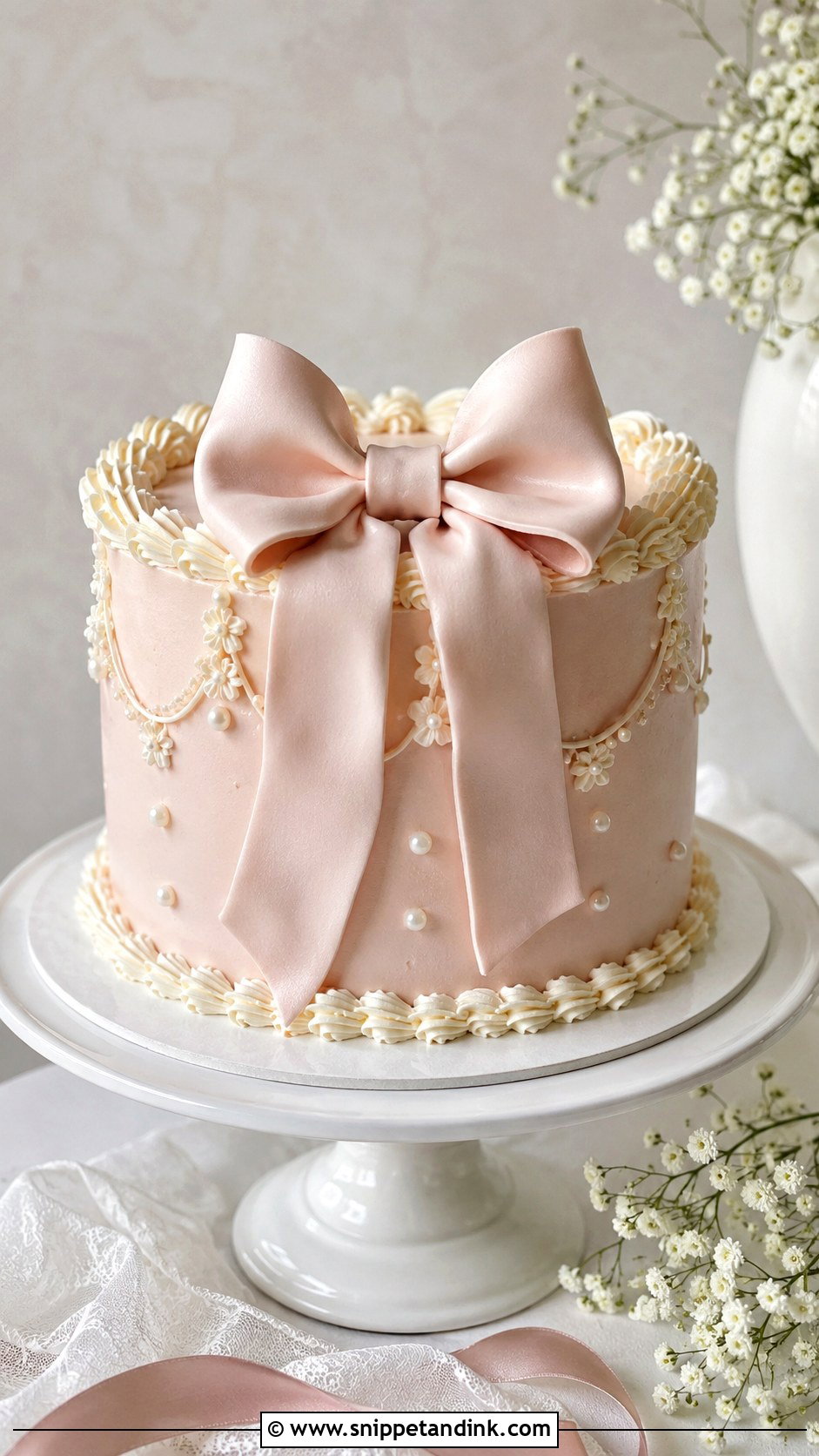 Vintage Small Bow Wedding Cake - Snippet and Ink - 20 Vintage Small Wedding Cakes