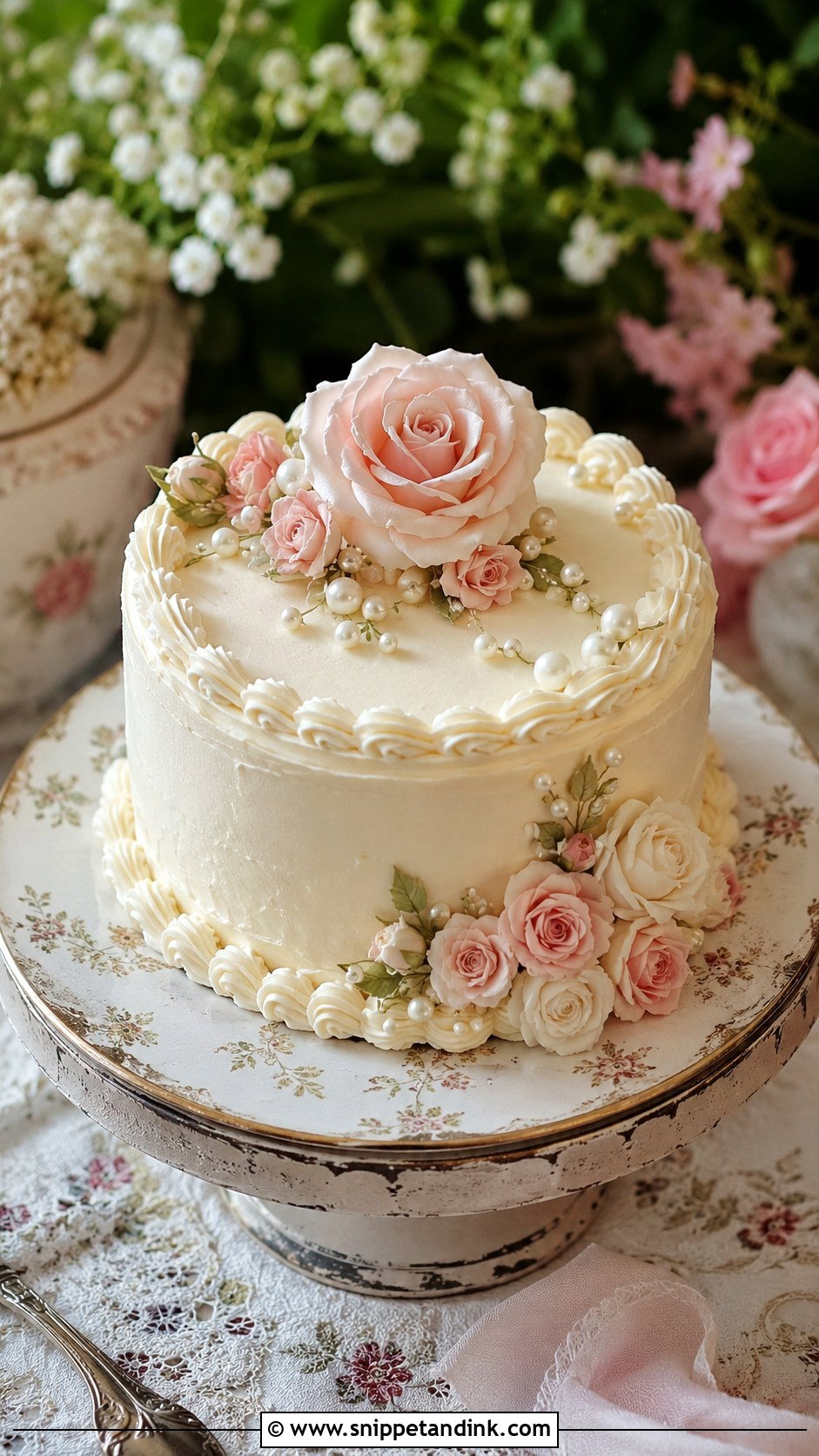 Vintage Small Oval Wedding Cake - Snippet and Ink - 20 Vintage Small Wedding Cakes