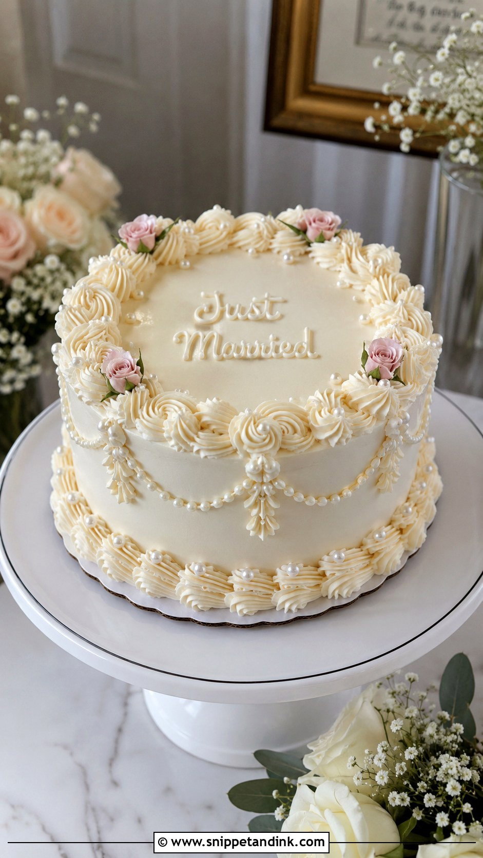 Vintage Small Square Wedding Cake - Snippet and Ink - 20 Vintage Small Wedding Cakes