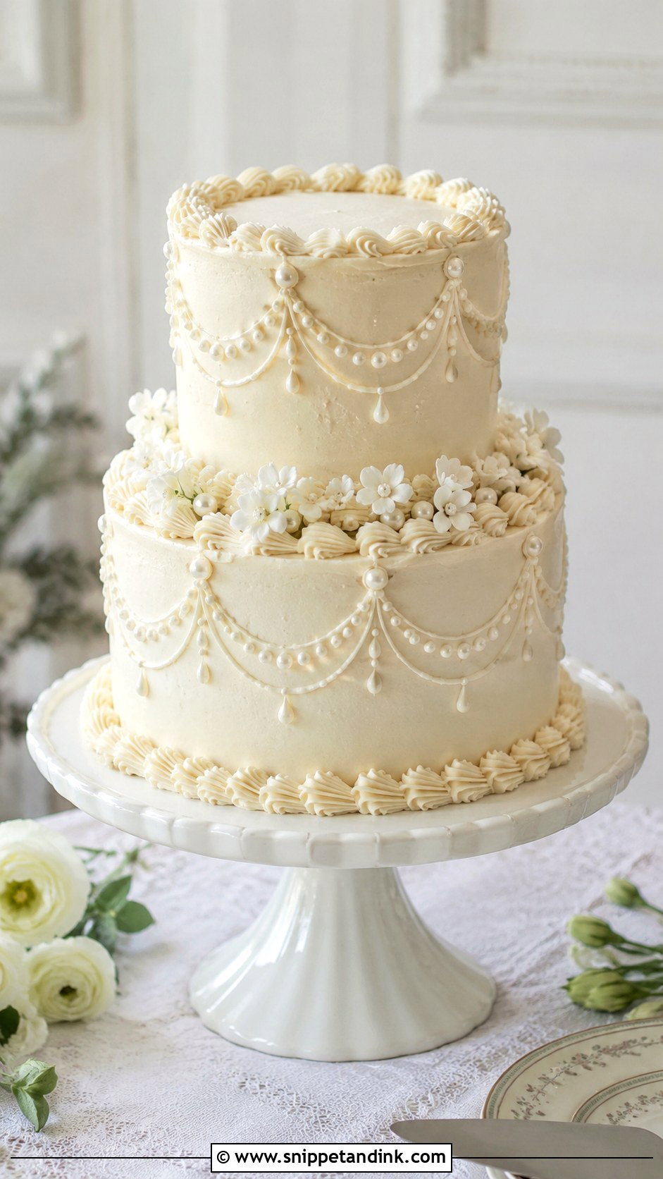 Vintage Small Two Tier Wedding Cake - Snippet and Ink - 20 Vintage Small Wedding Cakes