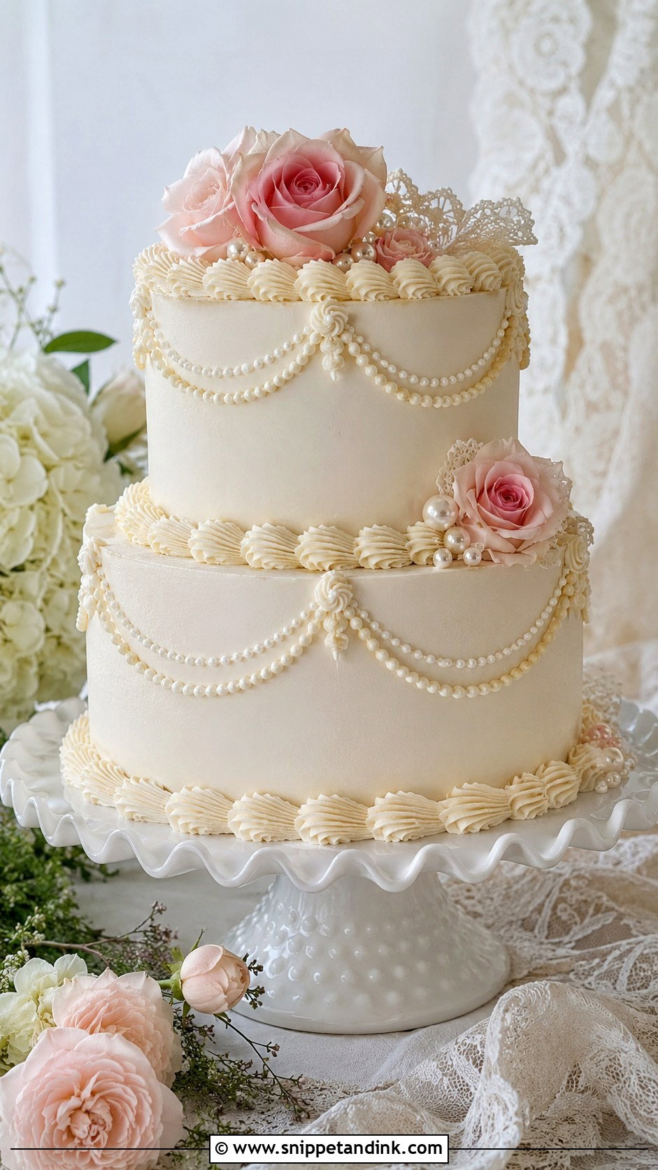 Vintage Small Wedding Cake - Snippet and Ink - 20 Elegant Vintage Wedding Cakes