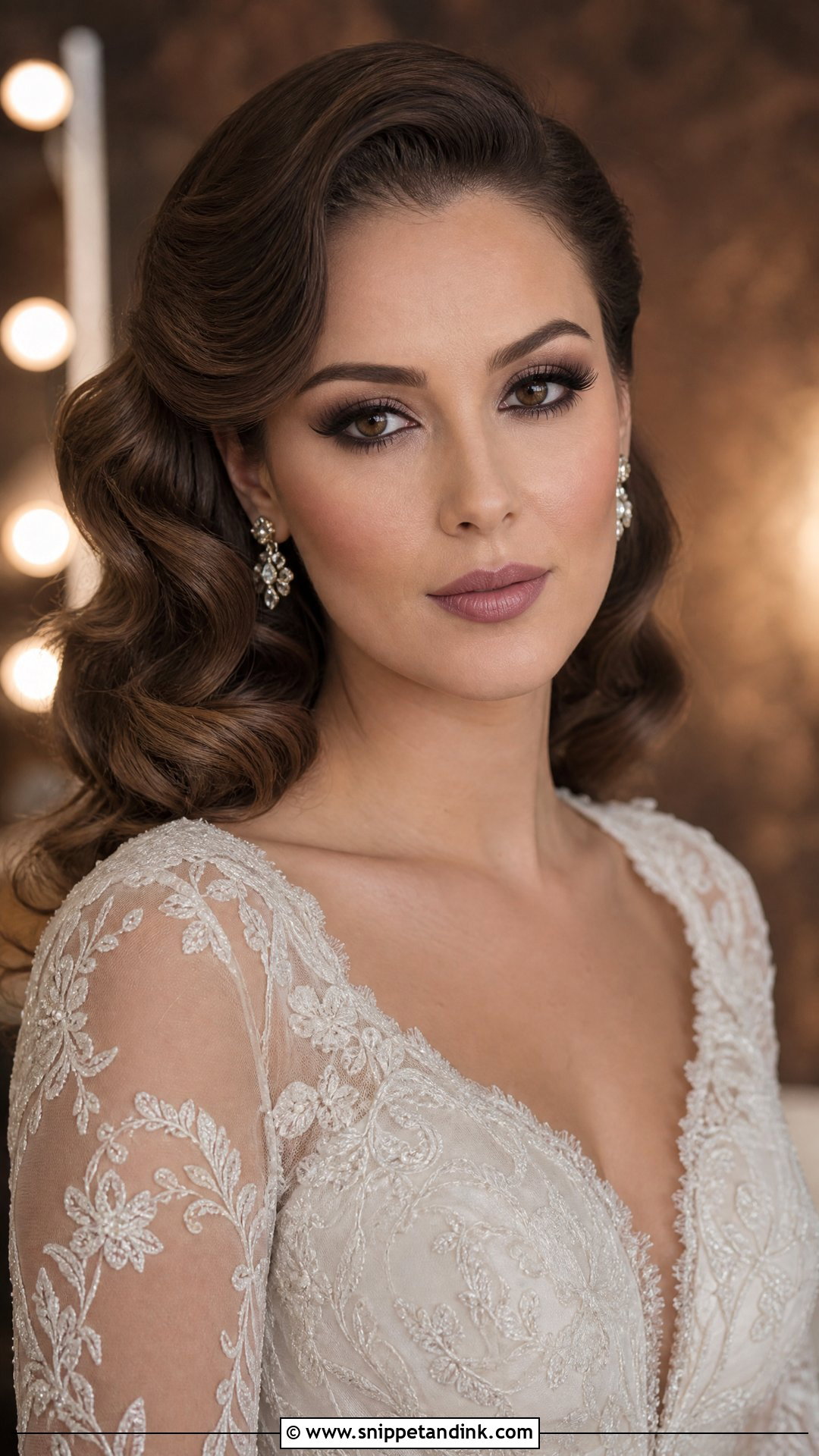 Vintage Smokey Eye Bride Makeup - Snippet and Ink - 20 Vintage Bride Makeup Ideas