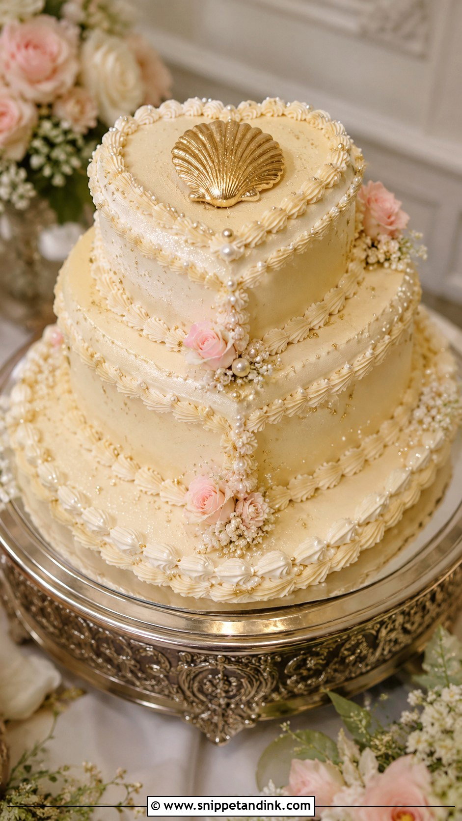 Vintage Sparkle Wedding Cake - Snippet and Ink - 30 Sparkle Wedding Cake Ideas