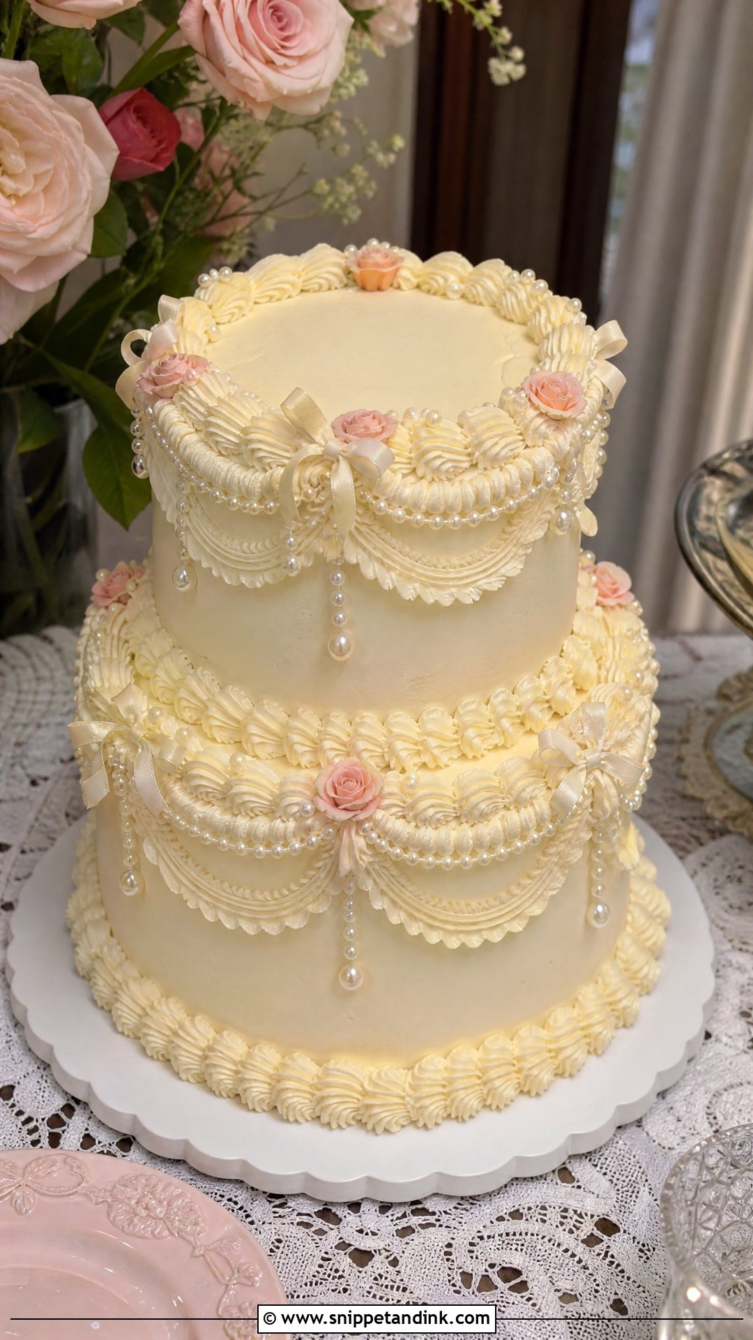 Vintage Two Tier Wedding Cake - Snippet and Ink - 20 Vintage Wedding Cakes