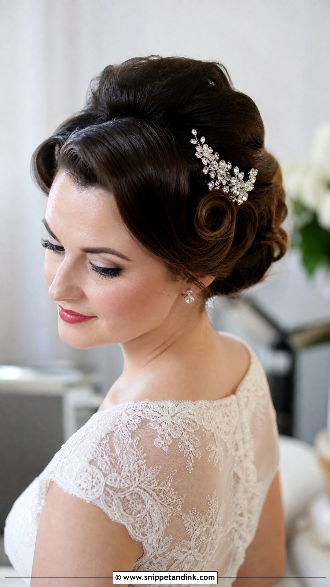 Vintage Updo Wedding Hairstyle - Snippet and Ink - 20 Wedding Day Hair for Bride Ideas