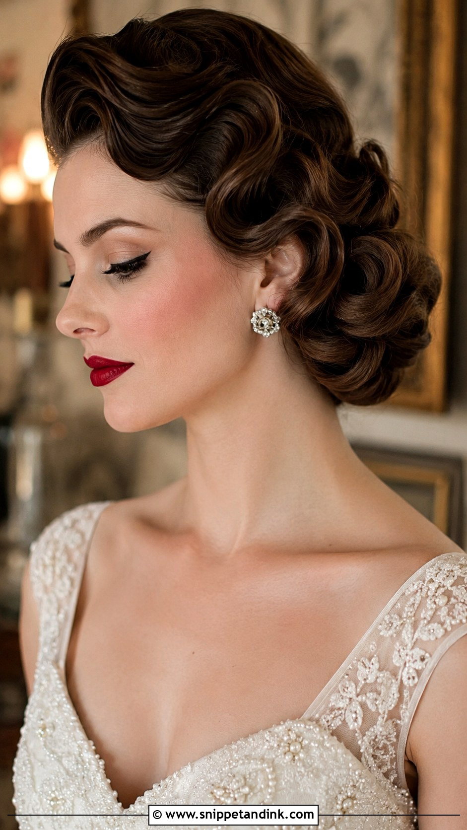 Vintage Updo Wedding Hairstyle - Snippet and Ink - 25 Wedding Day Hairstyles