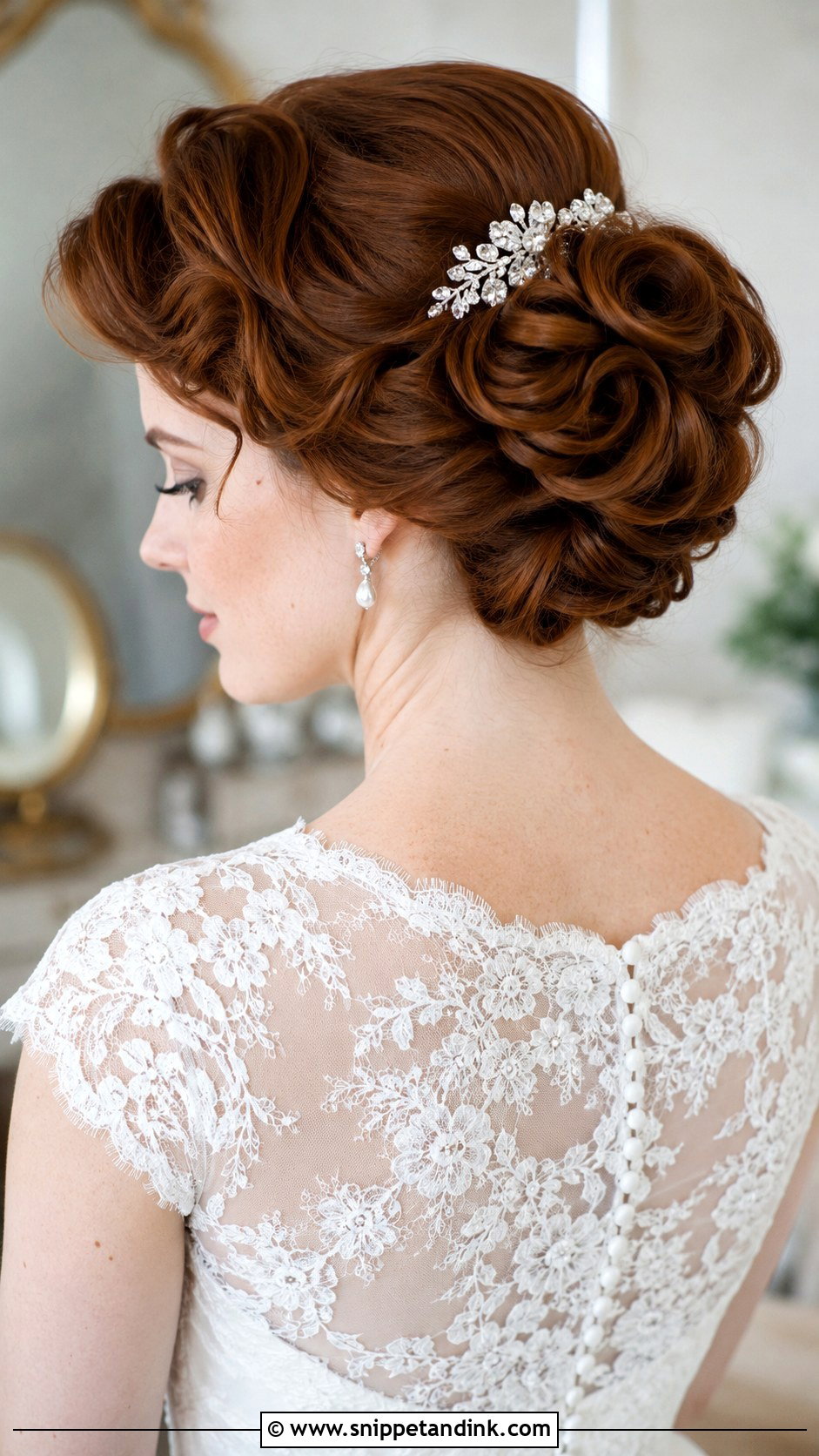 Vintage Updo Wedding Hairstyle for Long Hair - Snippet and Ink - 30 Wedding Hair Styles for Long Hair