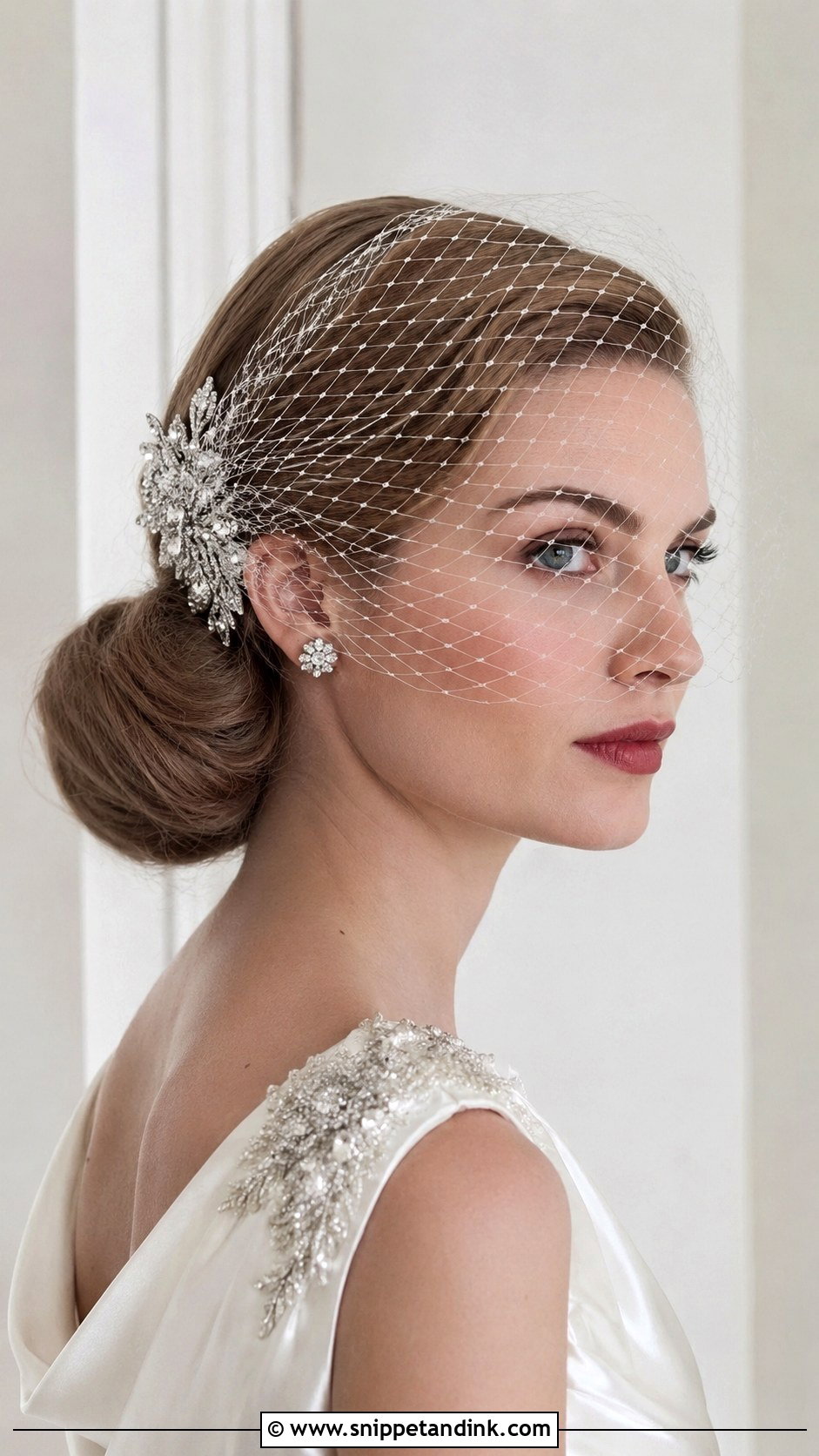 Vintage Updo With Birdcage Veil - Snippet and Ink - 25 Vintage Wedding Hair Ideas