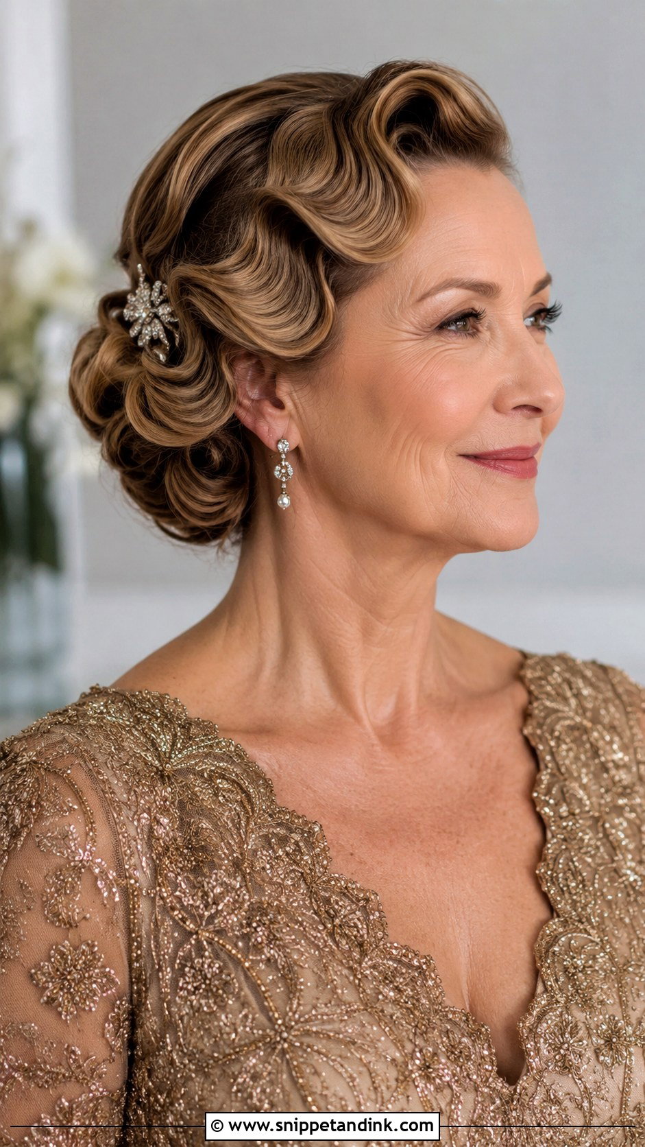 Vintage Updo With Finger Waves - Snippet and Ink - 25 Mom Wedding Hair Ideas