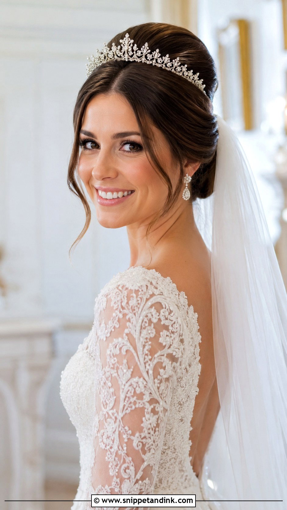 Vintage Updo With Tiara - Snippet and Ink - 25 Vintage Wedding Hair Ideas