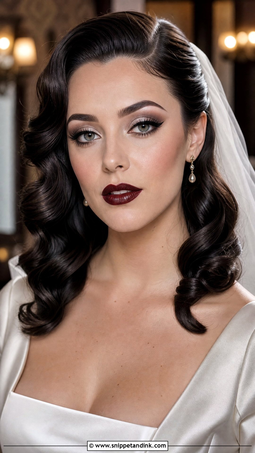 Vintage Vamp Wedding Makeup - Snippet and Ink - 25 Alternative Wedding Makeup Ideas