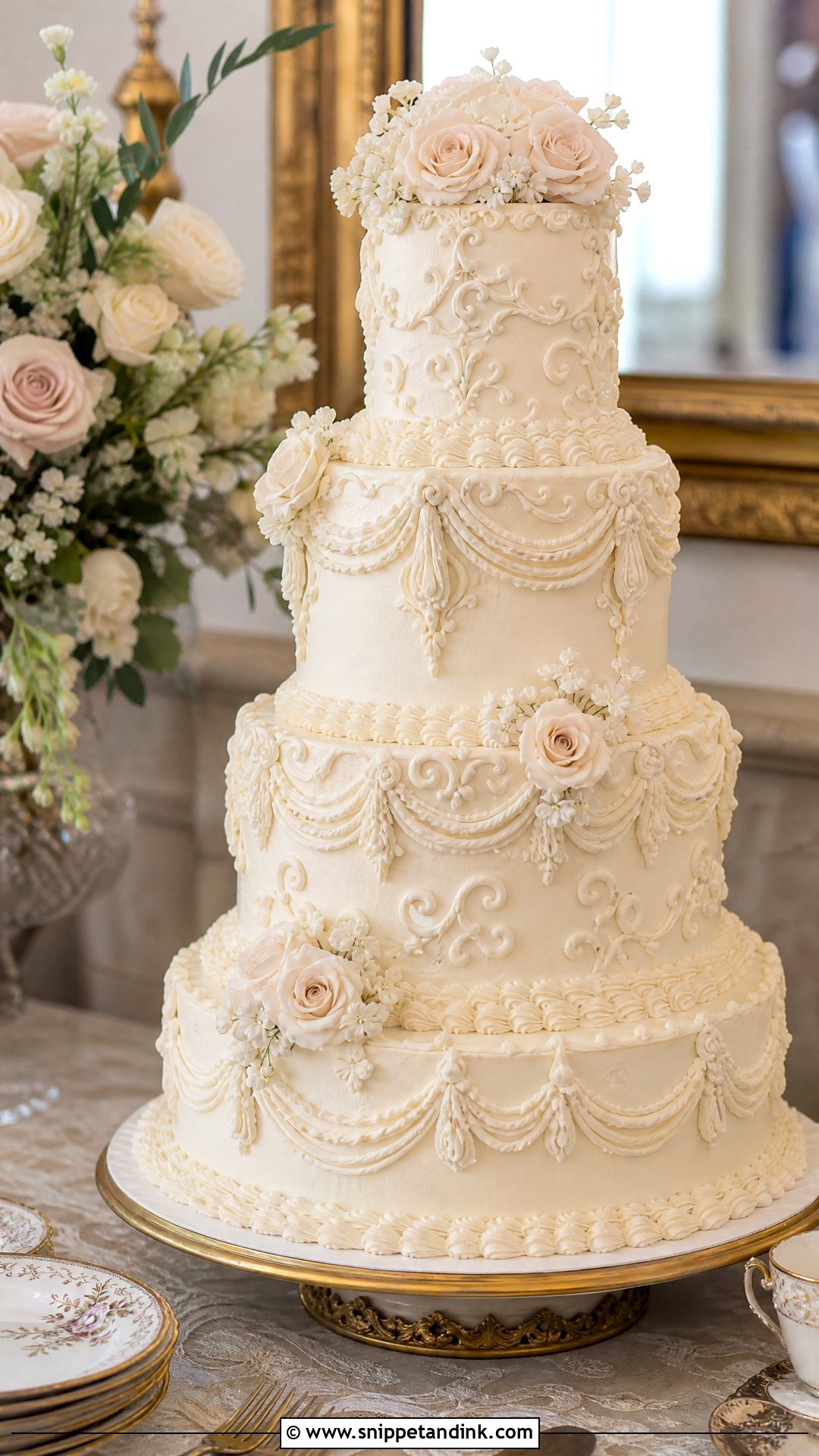 Vintage Victorian Wedding Cake - Snippet and Ink - 30 Vintage Wedding Cake Ideas