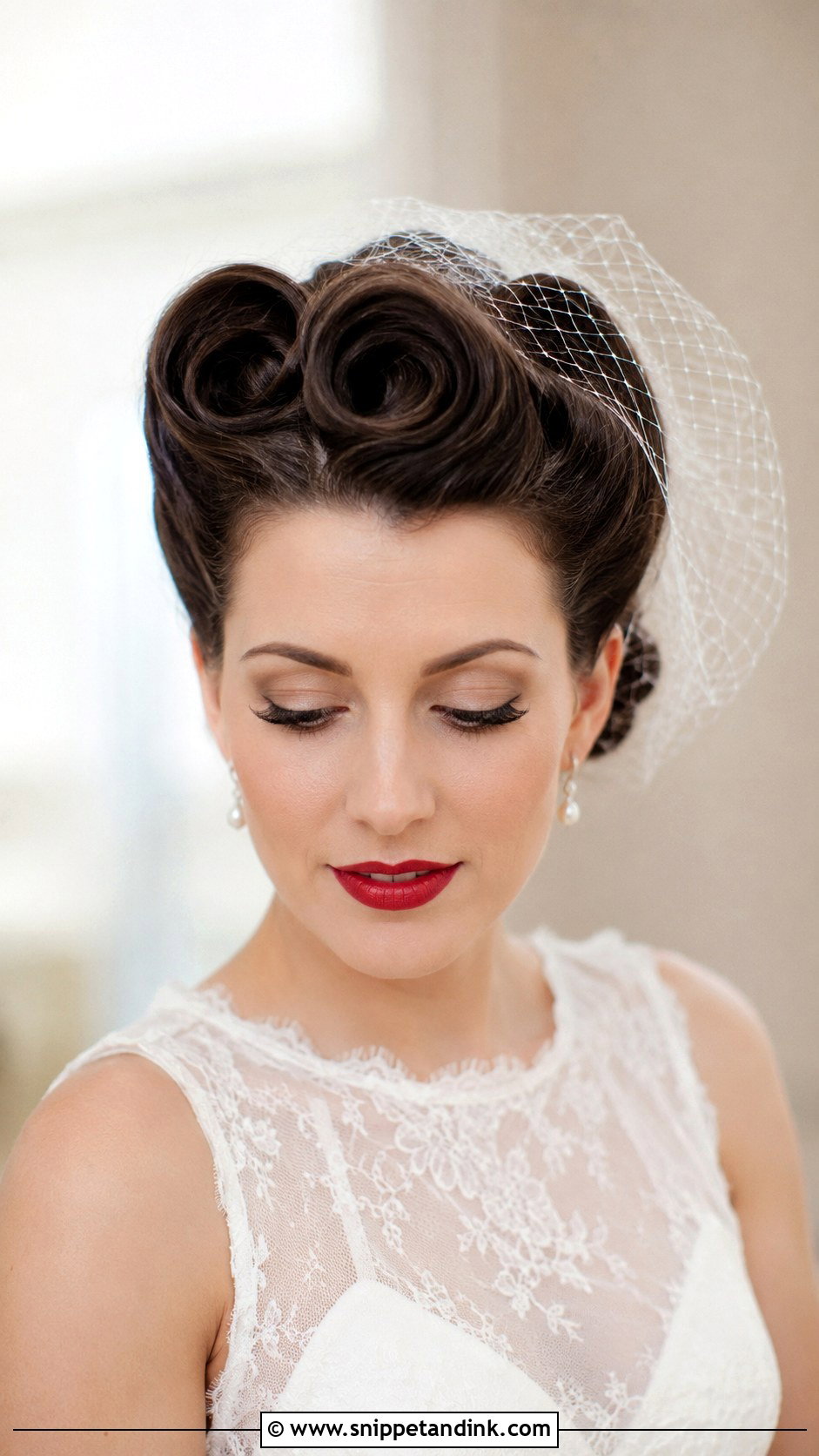 Vintage Victory Rolls - Snippet and Ink - 25 Bridal Up Do Ideas
