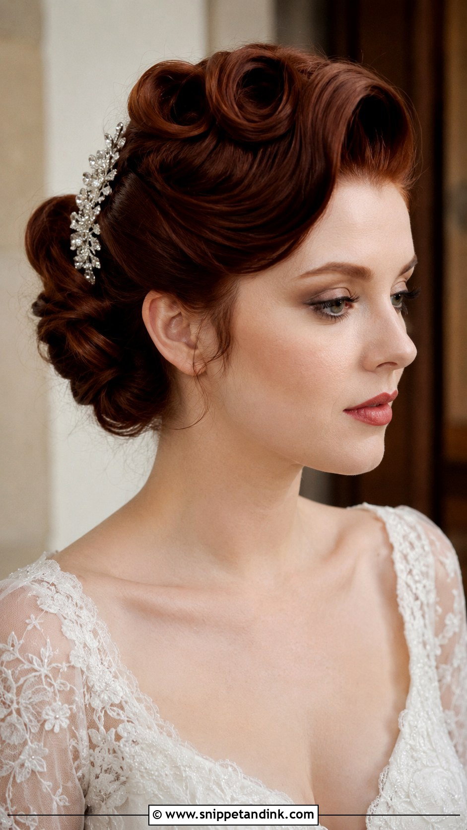 Vintage Victory Rolls Updo - Snippet and Ink - 20 Elegant Wedding Hair Updo Ideas
