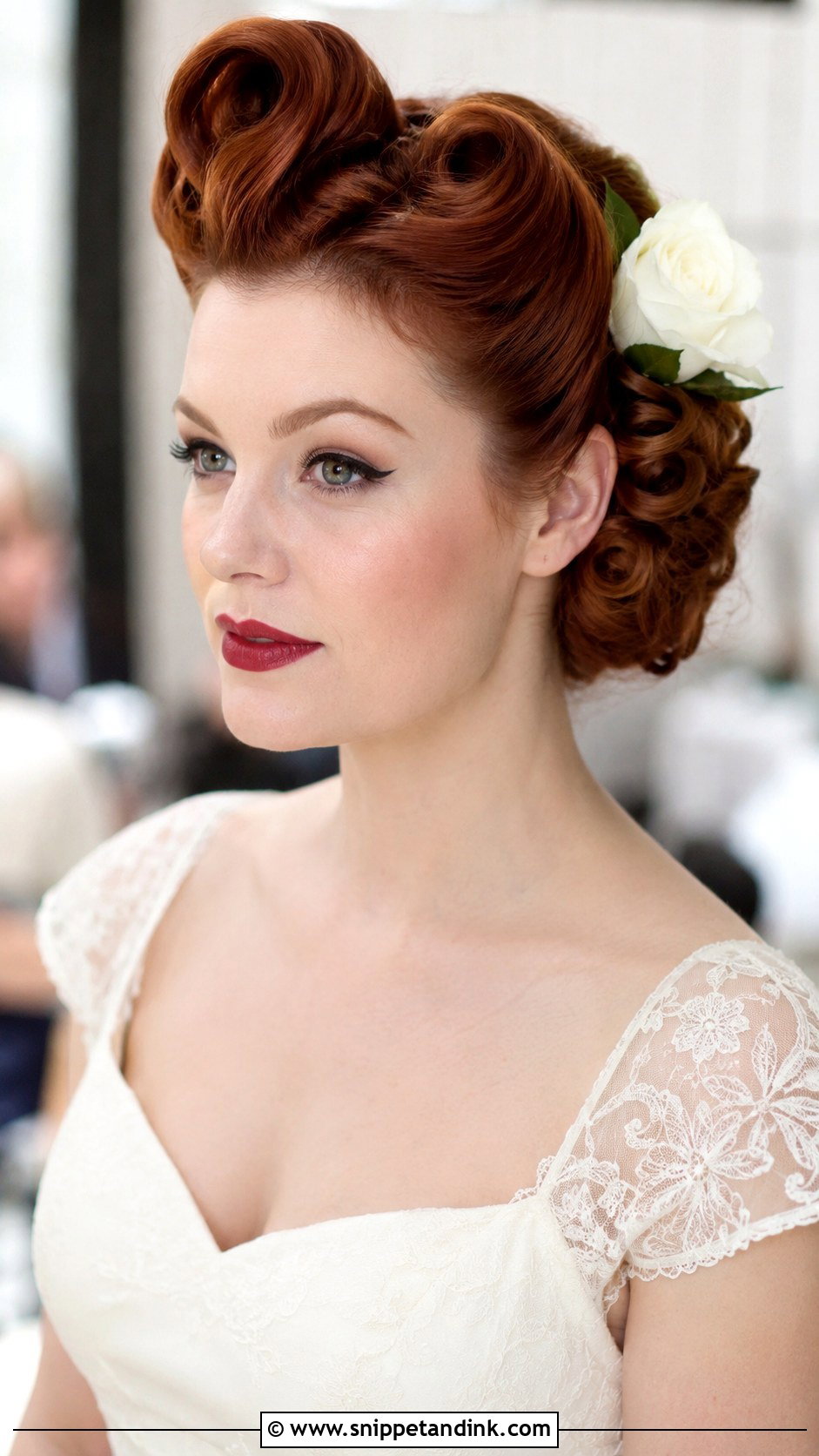 Vintage Victory Rolls Updo - Snippet and Ink - 25 Bridal Updos for Long Hair