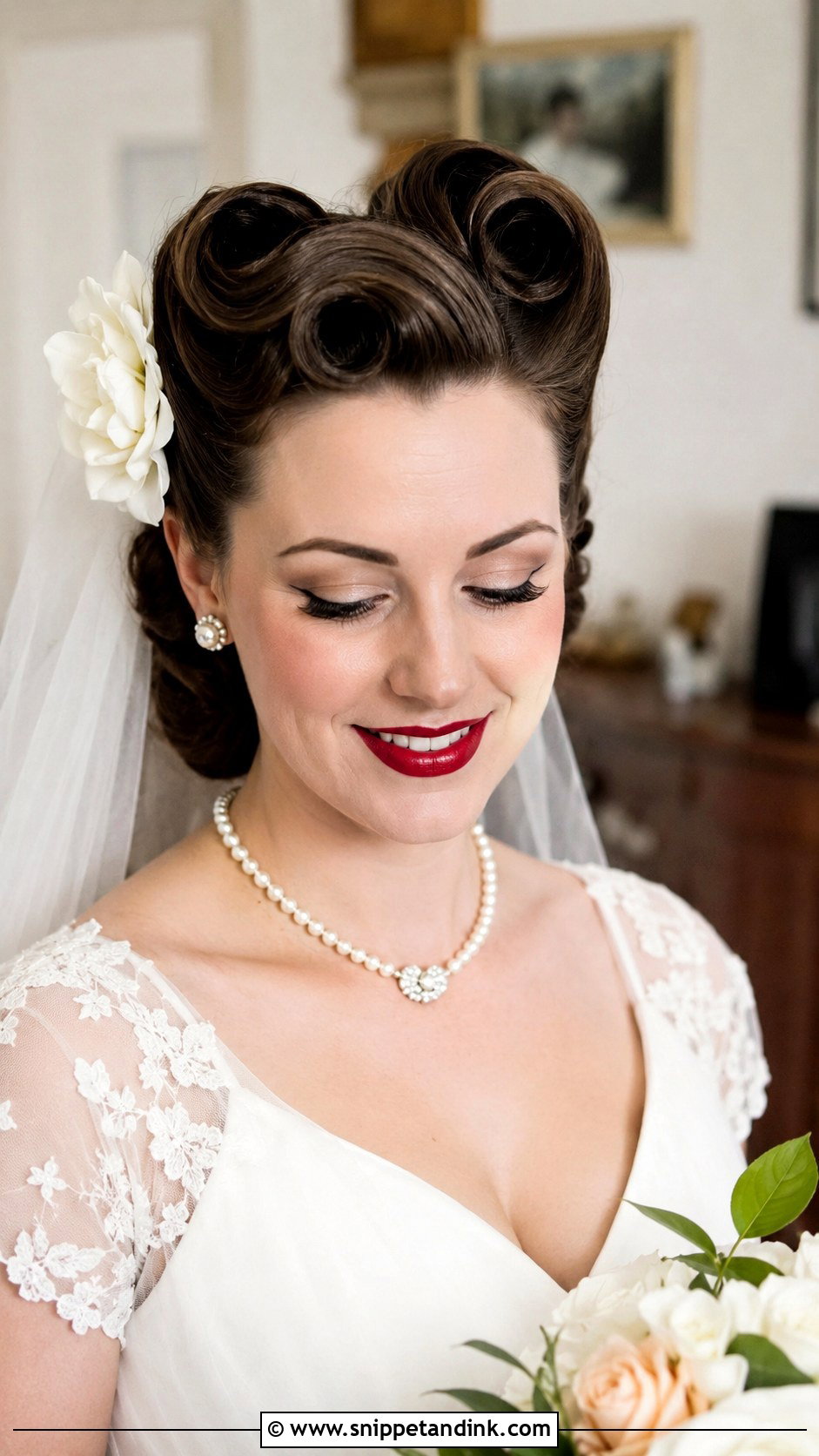 Vintage Victory Rolls Wedding Hairstyle Tutorial - Snippet and Ink - 25 Wedding Hairstyles Tutorial