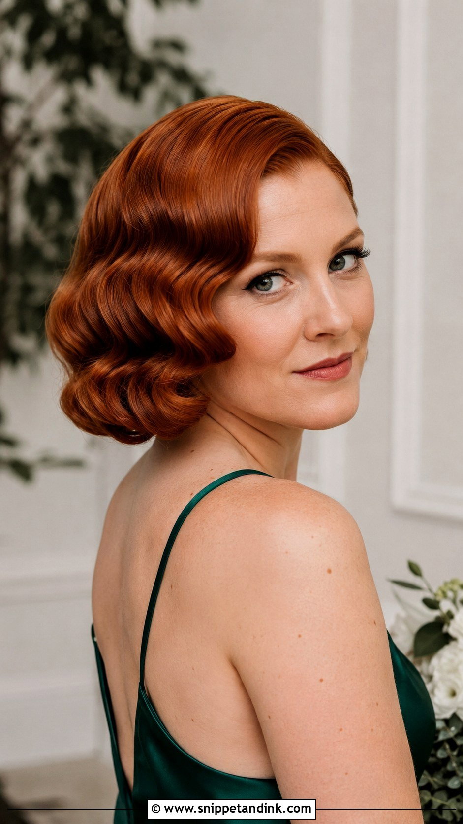 Vintage Wave Bob Bridesmaid Hairstyle - Snippet and Ink - 30 Short Hair Bridesmaid Hairstyles