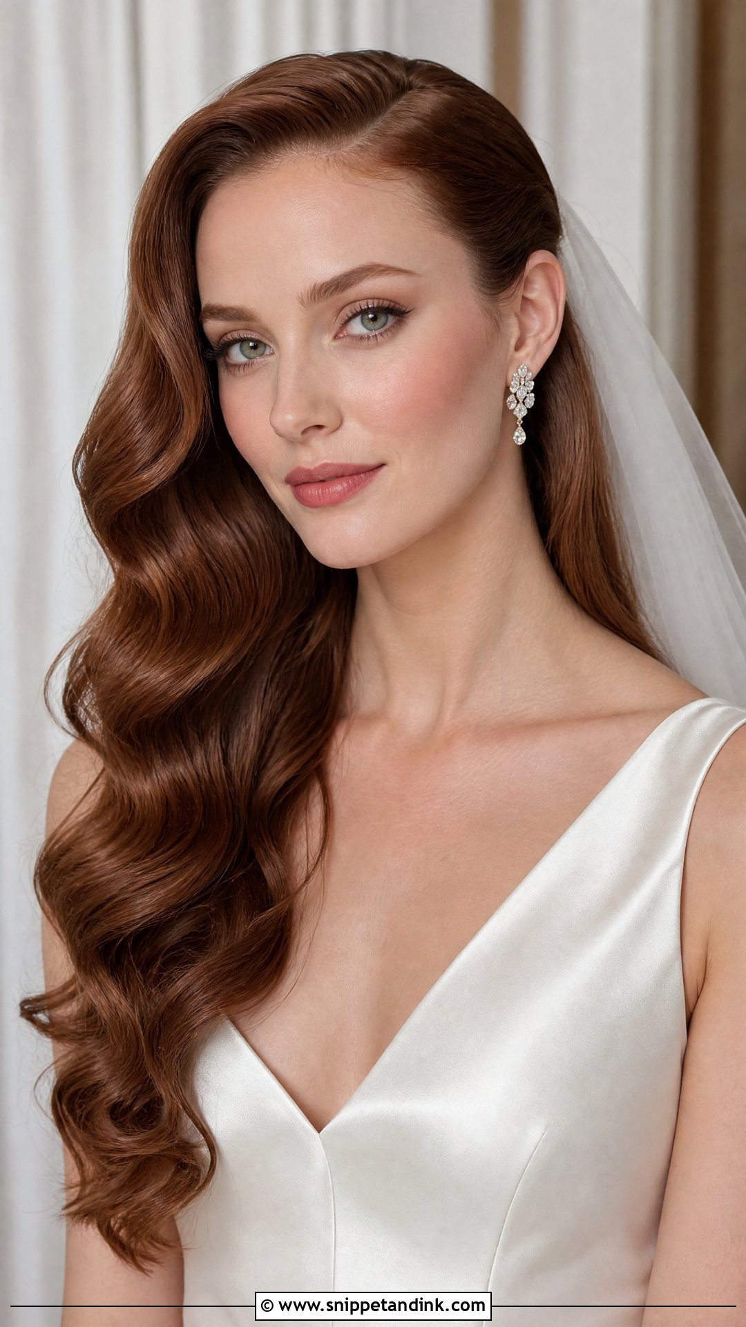 Vintage Waves Bridal Hairstyle For Long Hair - Snippet and Ink - 15 Elegant Bridal Hairstyles for Long Hair