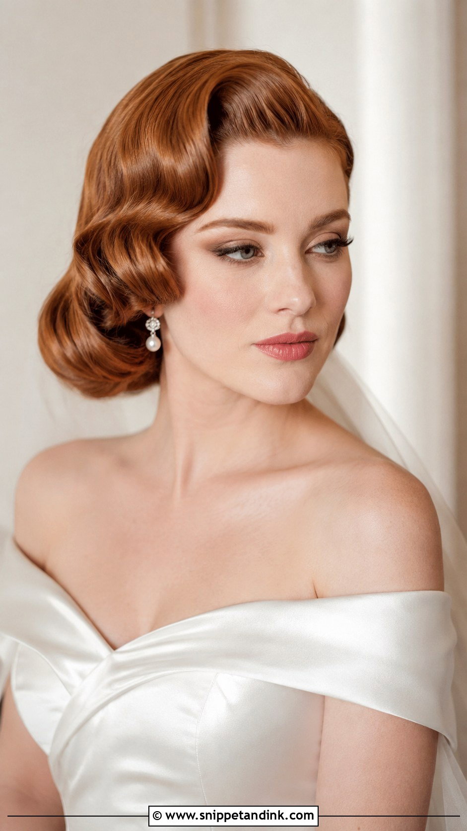 Vintage Waves Bride Hairstyle - Snippet and Ink - 15 Waves Bride Hairstyles