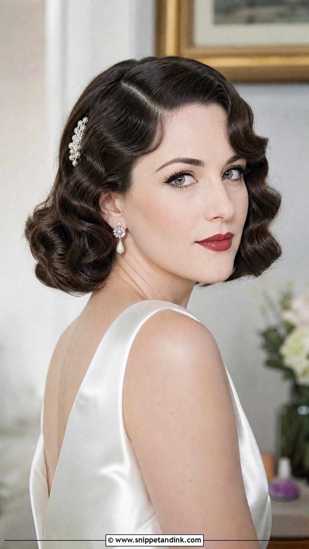 Vintage Waves Short Wedding Hairstyle - Snippet and Ink - 15 Cute Hairstyles for Short Hair for Wedding