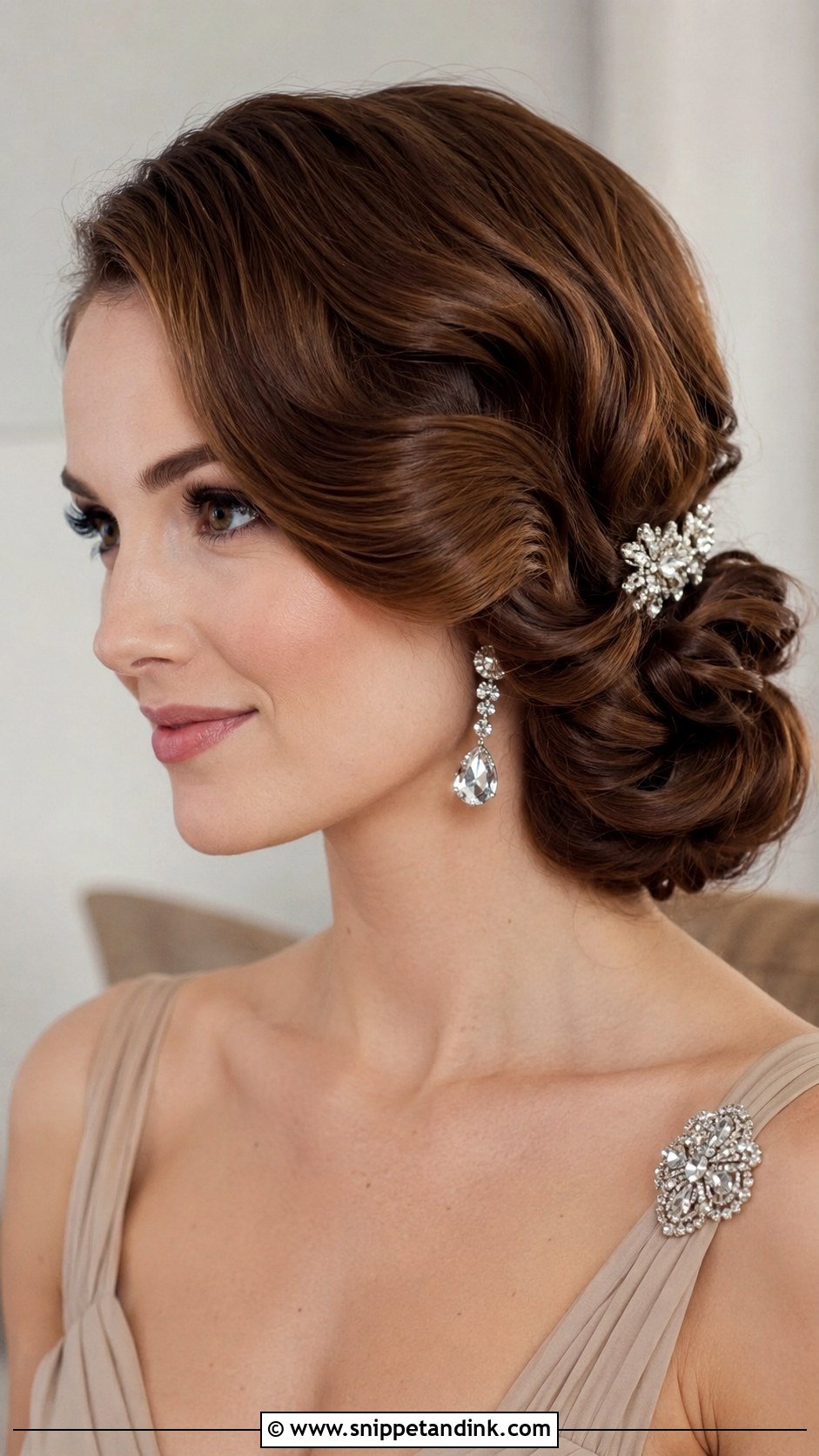 Vintage Waves Side Chignon - Snippet and Ink - 25 Vintage Waves Wedding Hair