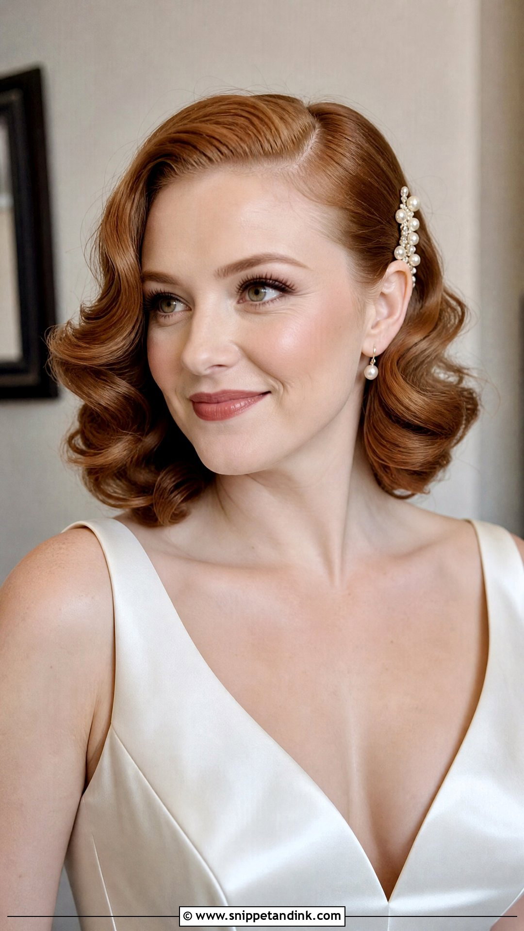 Vintage Waves Wedding Hairstyle For Medium Hair - Snippet and Ink - 15 Easy Hairstyles for Medium Hair for Wedding