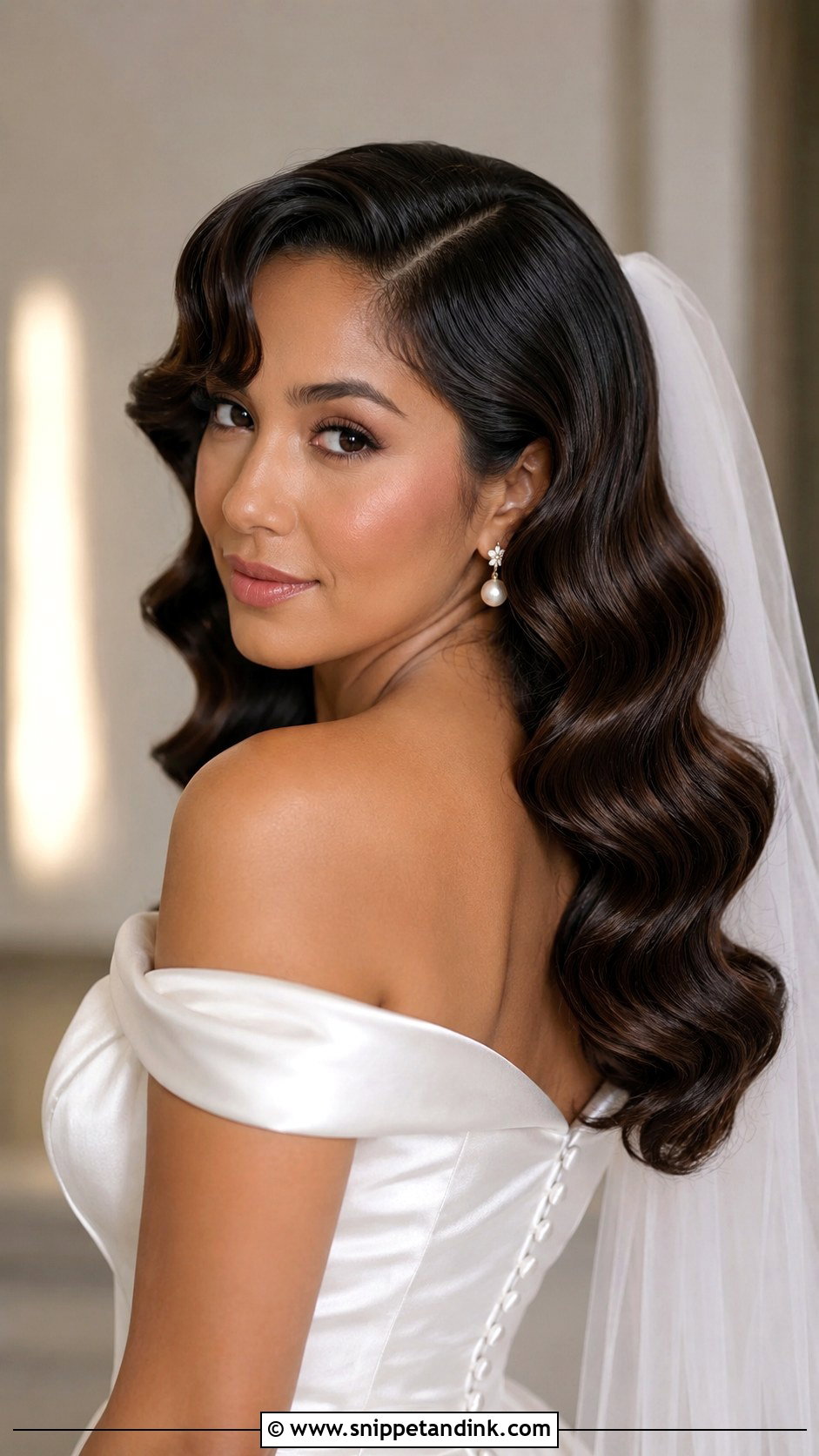 Vintage Waves With Bangs - Snippet and Ink - 15 Wedding Hairstyles for Bangs