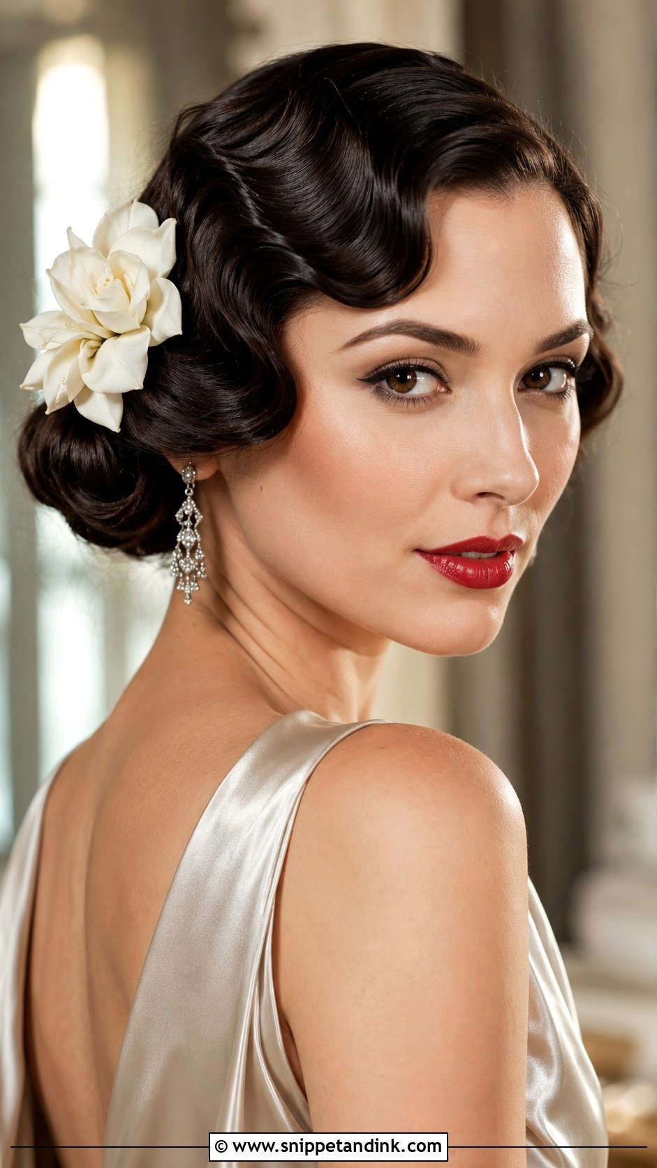 Vintage Waves With Gardenias - Snippet and Ink - 20 Bride Hair Flowers