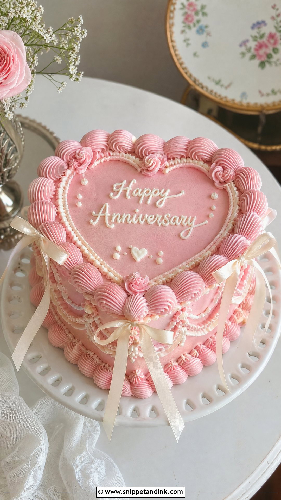 Vintage Wedding Anniversary Cake - Snippet and Ink - 20 Wedding Anniversary Cake Ideas