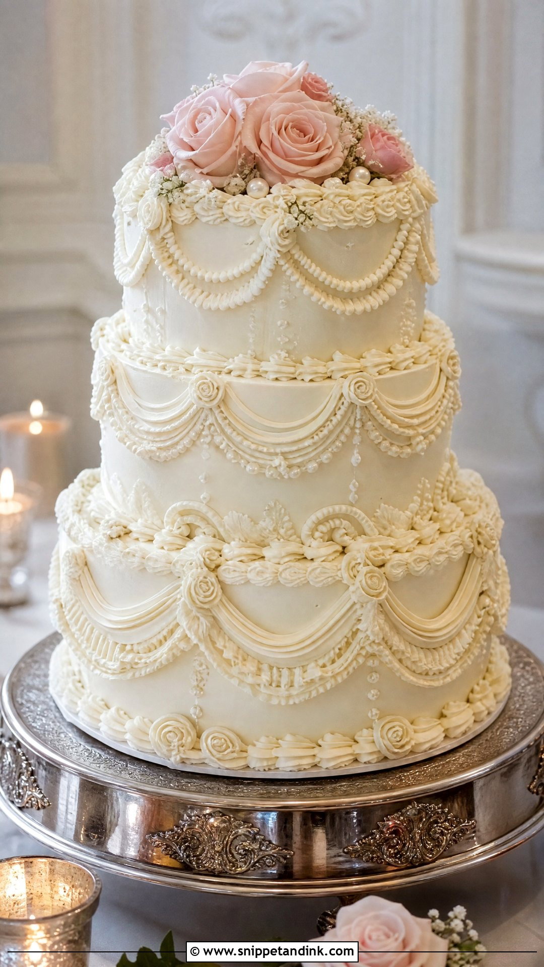 Vintage Wedding Cake - Snippet and Ink - 20 Luxury Wedding Cake Designs