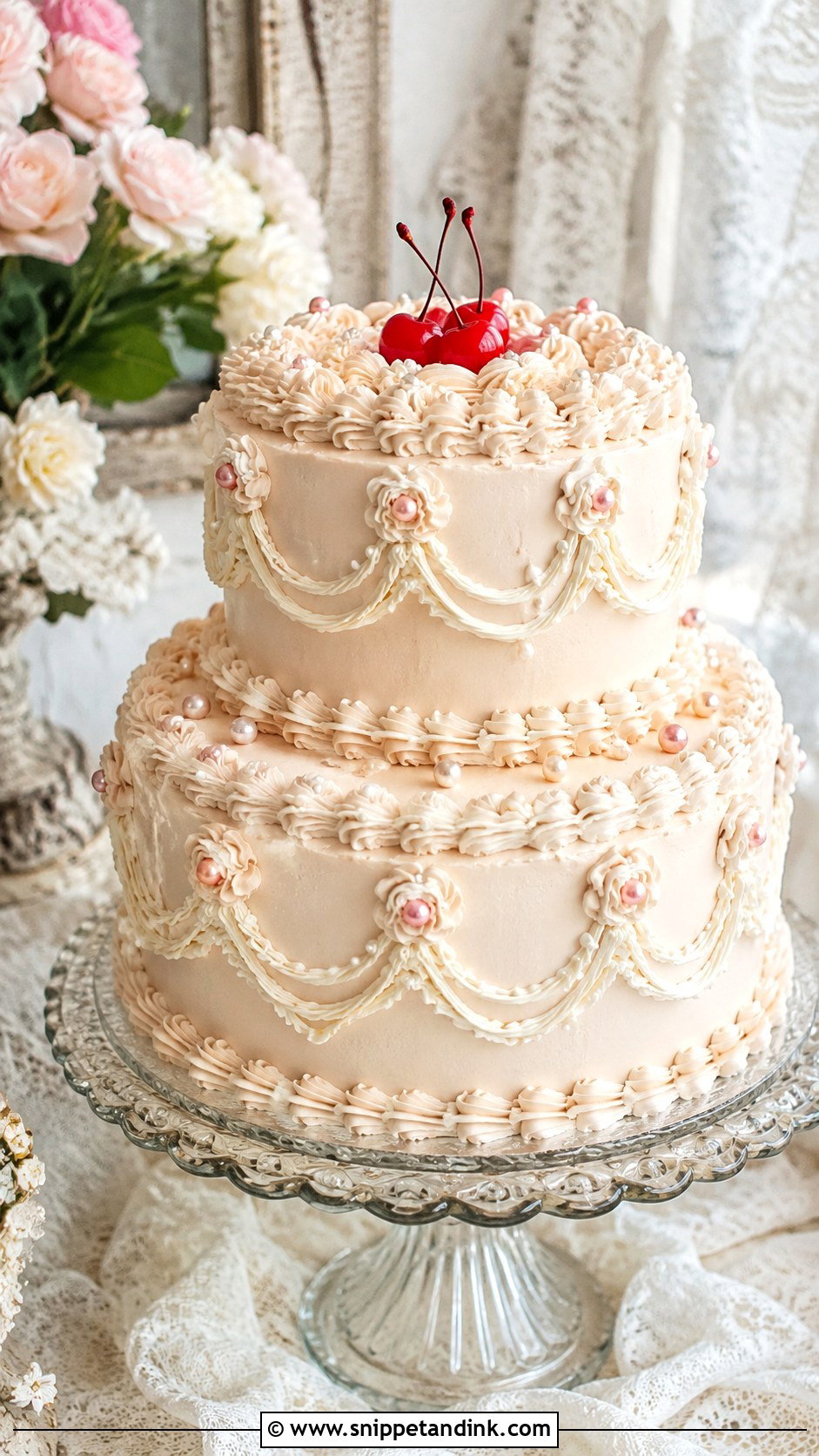 Vintage Wedding Cake - Snippet and Ink - 20 Popular Cake Designs for Wedding