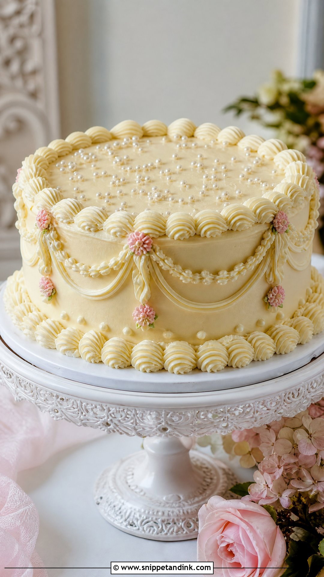 Vintage Wedding Cake - Snippet and Ink - 20 Simple Wedding Cake Designs