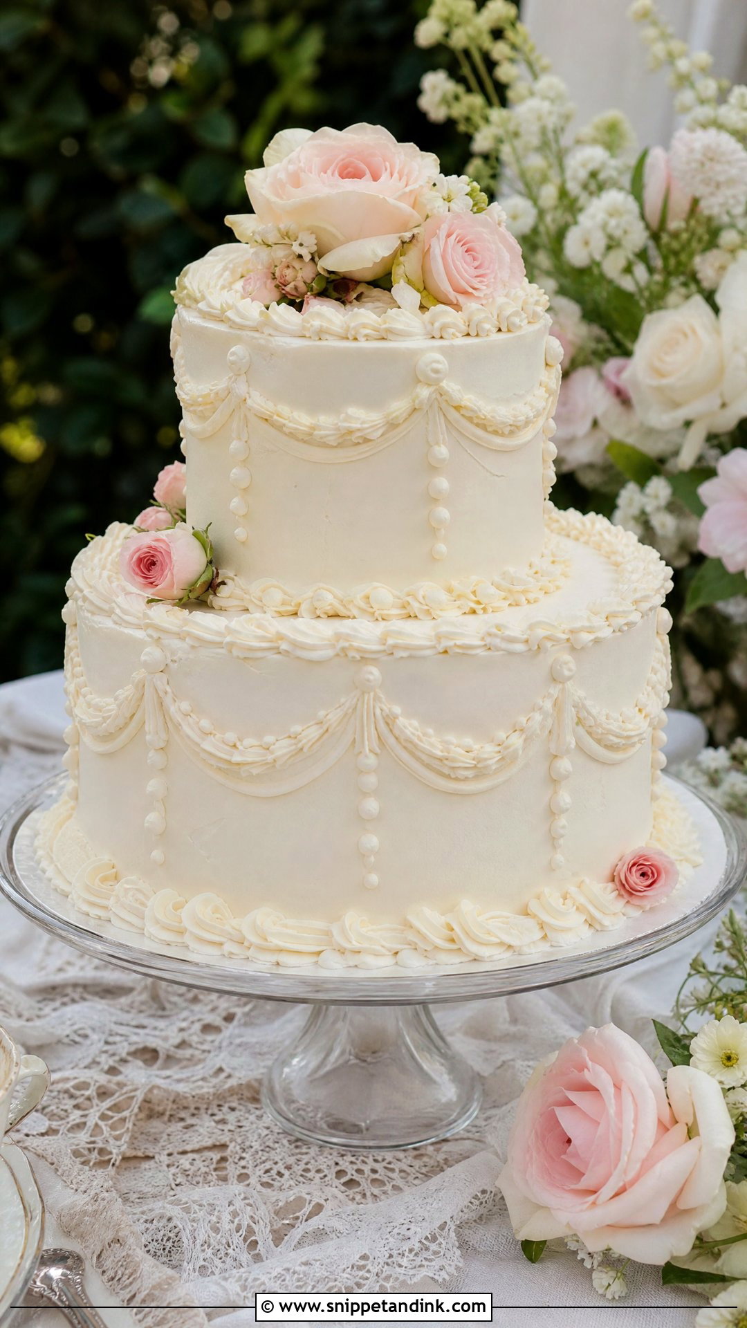 Vintage Wedding Cake - Snippet and Ink - 20 Unique Wedding Cake Ideas