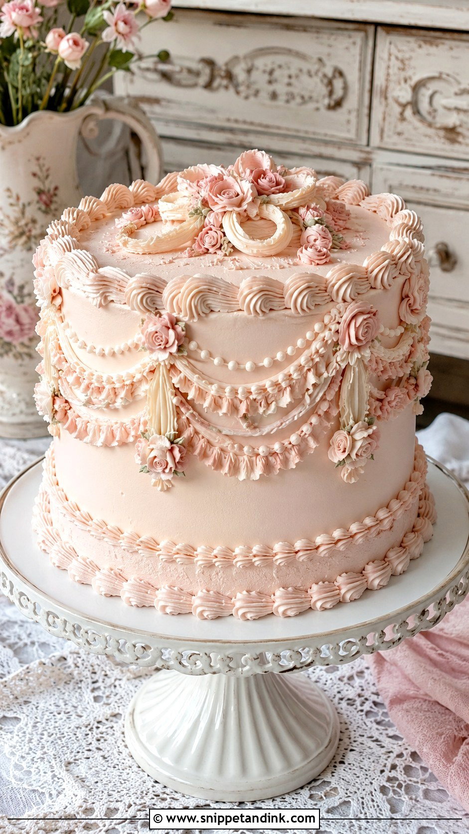Vintage Wedding Cake - Snippet and Ink - 20 Wedding Cake Designs