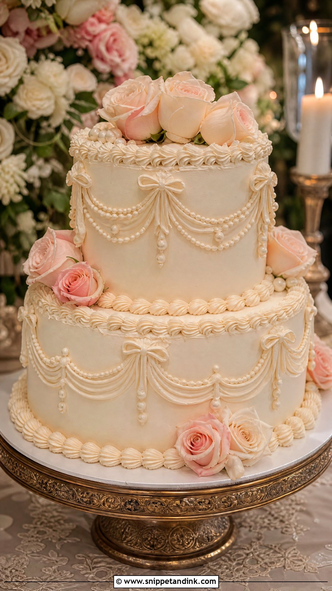 Vintage Wedding Cake - Snippet and Ink - 20 Wedding Cake Inspo