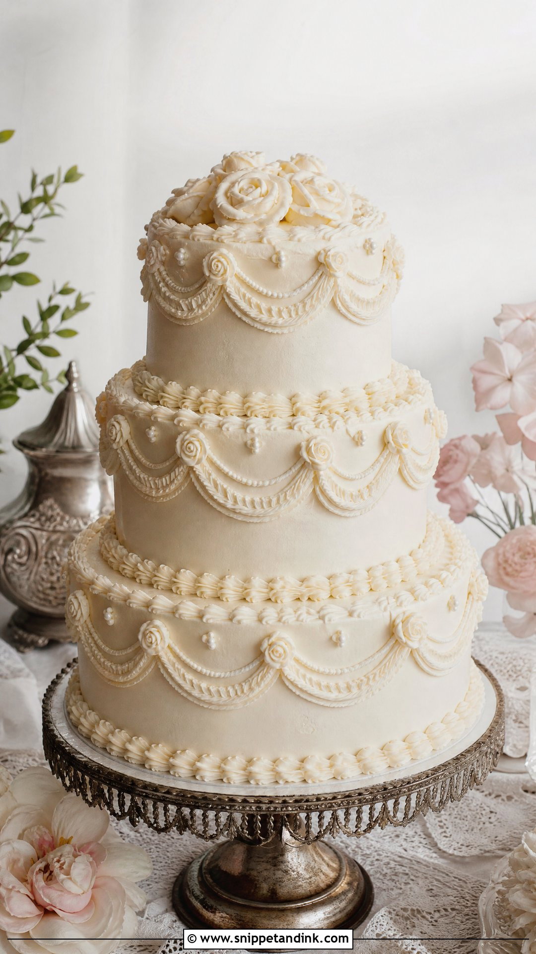 Vintage Wedding Cake - Snippet and Ink - 25 Luxury Wedding Cake Ideas